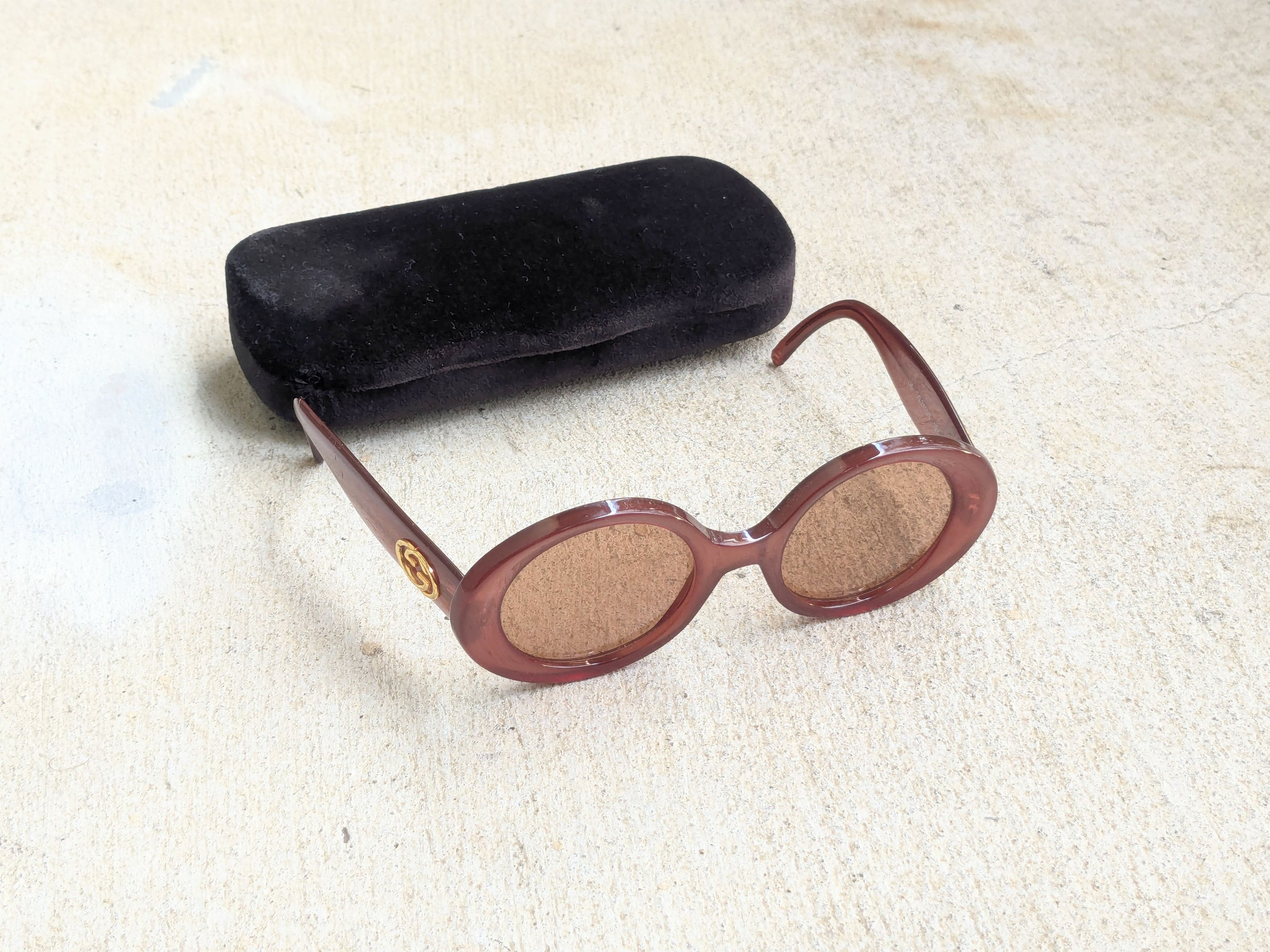 Gucci Gucci Sunglasses GG2410/S Pink Brown Round Womens Size ONE SIZE - 1 Thumbnail