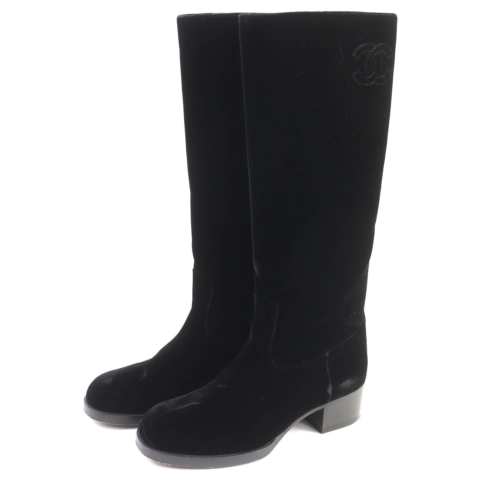 Chanel Chanel Chanel COCO Mark Velour Long Boots Suede Shoes G37985 DUTY FREE for USA Size ONE SIZE - 1 Thumbnail