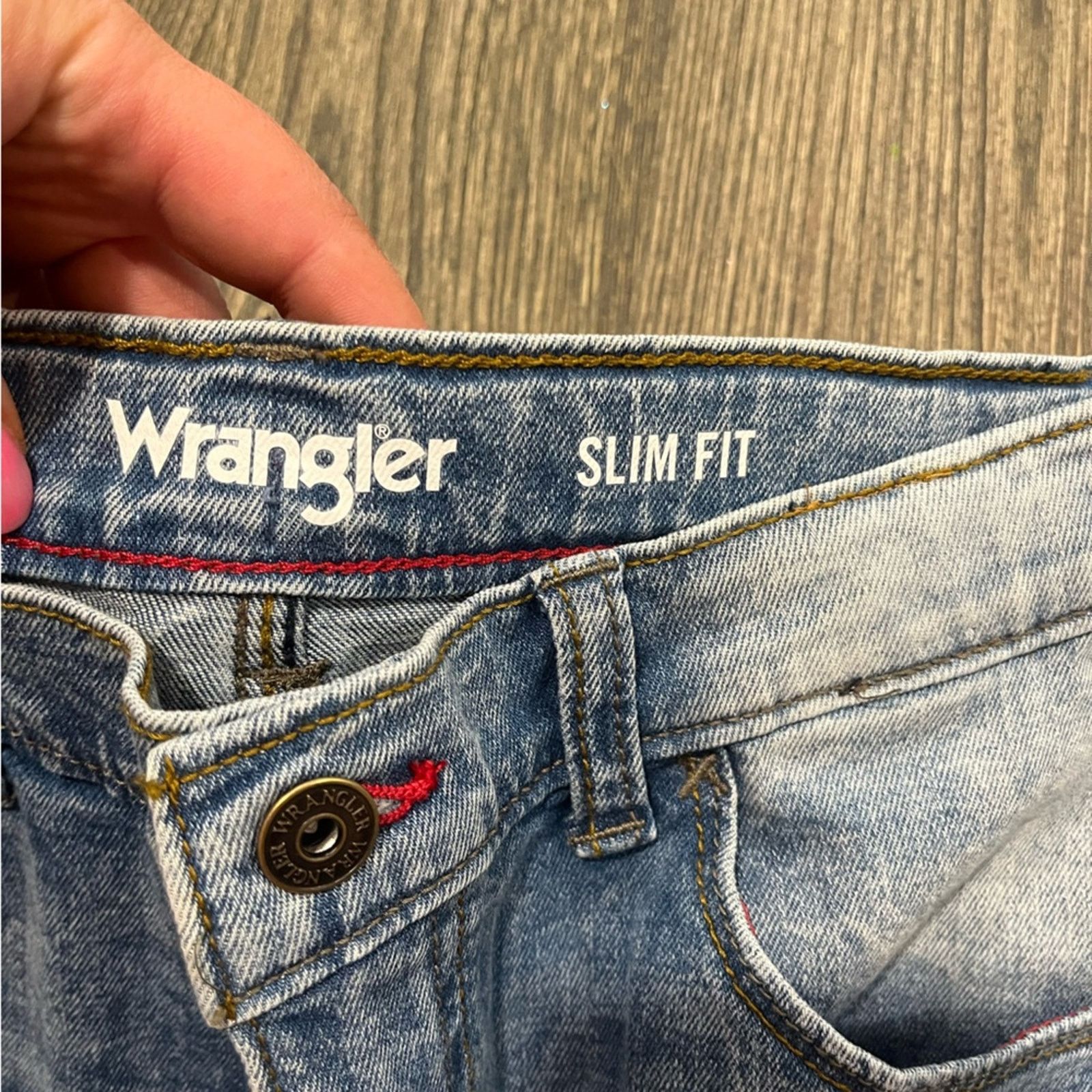 Wrangler Wrangler Tapered Jeans Slim Fit Stretch Pockets Denim 14R Size 36" / US 14 / IT 50 - 8 Thumbnail