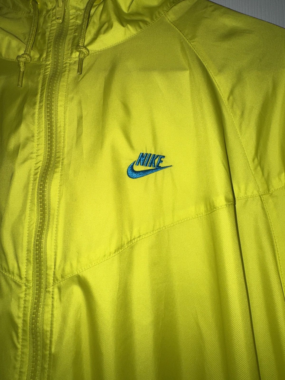 Nike Nike Men’s Neon Yellow Full-Zip Windbreaker Jacket – Size L Size US L / EU 52-54 / 3 - 2 Thumbnail