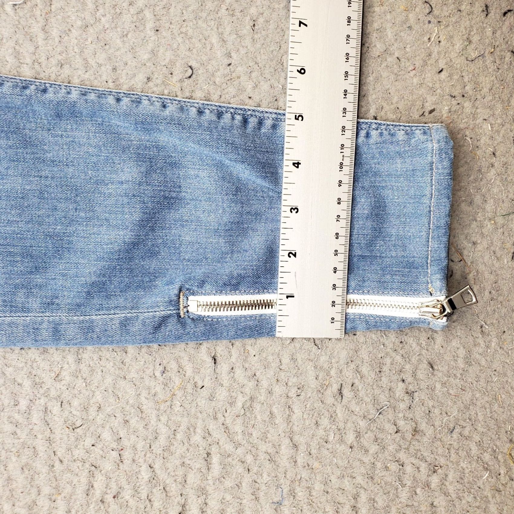 Hudson Hudson Jeans Womens 27 Blue Denim Distressed Comfort Krista Ankle Zip Skinny Leg Size 27" / US 4 / IT 40 - 5 Thumbnail