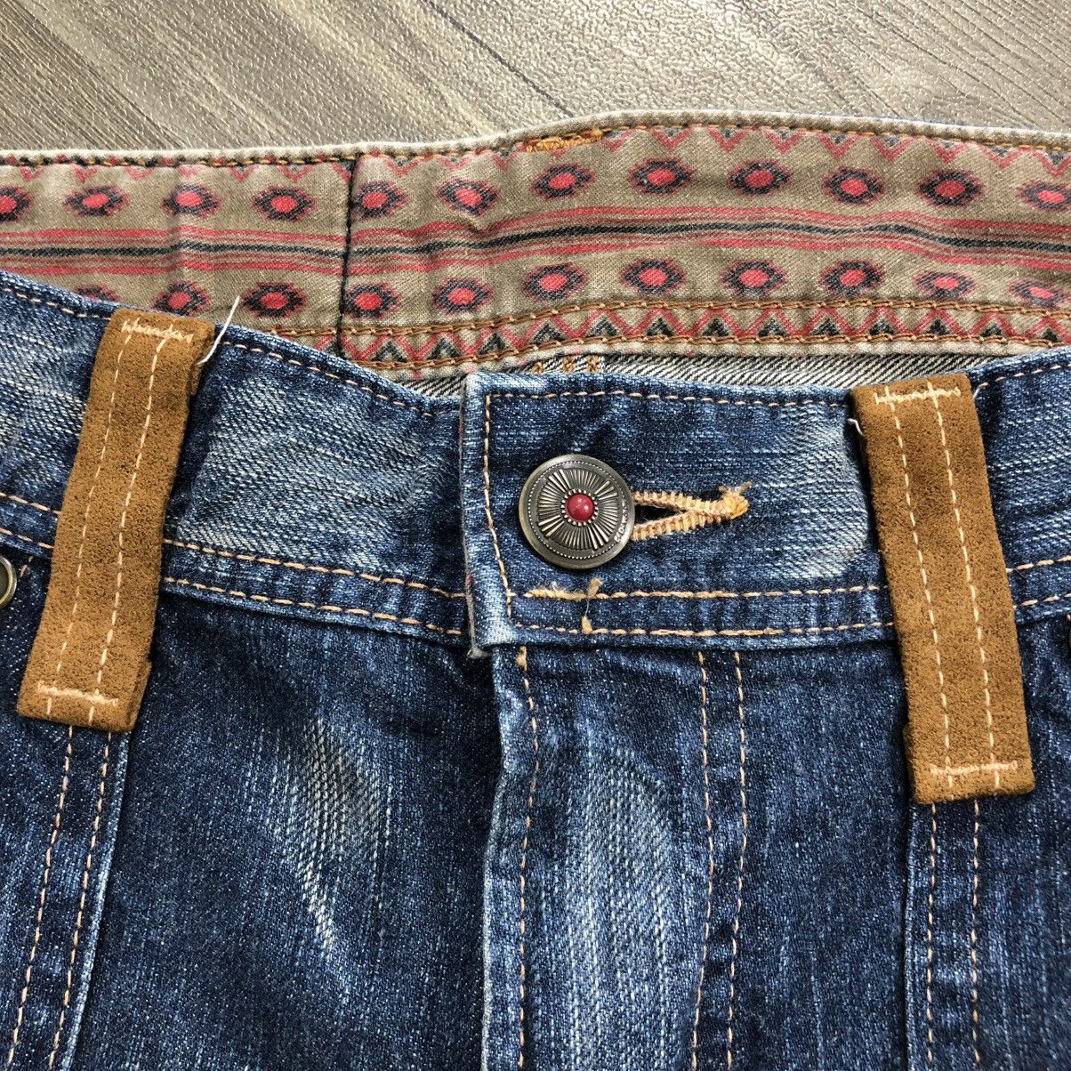 Edwin × If Six Was Nine × Japanese Brand 2000s Edwin Exclusive Vintage Nice Design Faded Jeans Y2K Size US 28 / EU 44 - 6 Thumbnail