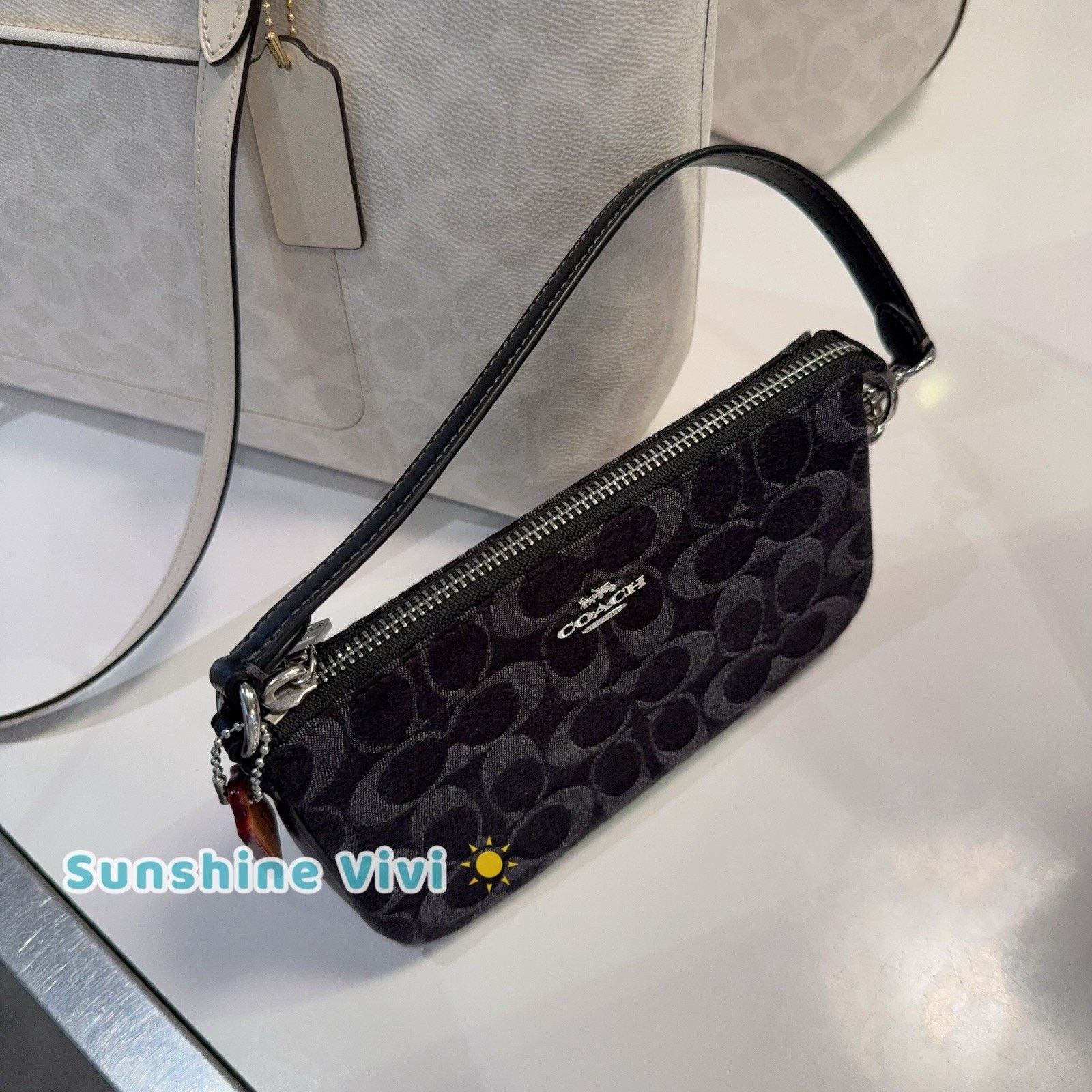 Coach NWT Coach Nolita 19 Signature Denim CCZ48 silver /black Size ONE SIZE - 5 Thumbnail