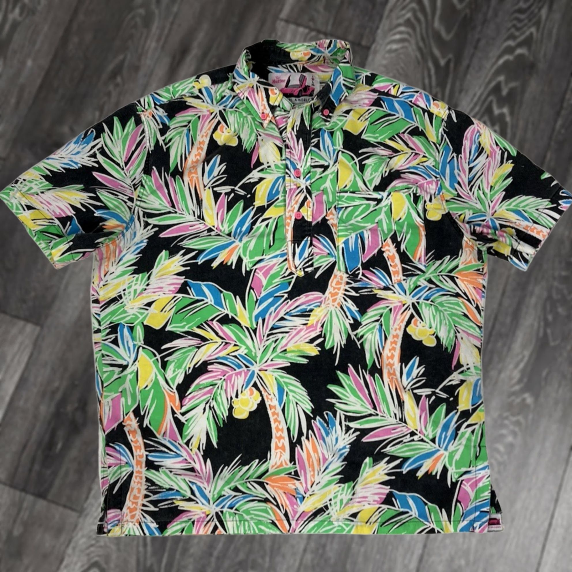 Vintage VINTAGE The Nutter Palm Trees Print Popover Shirt Men Medium Short Sleeve 90s Size US M / EU 48-50 / 2 - 1 Thumbnail