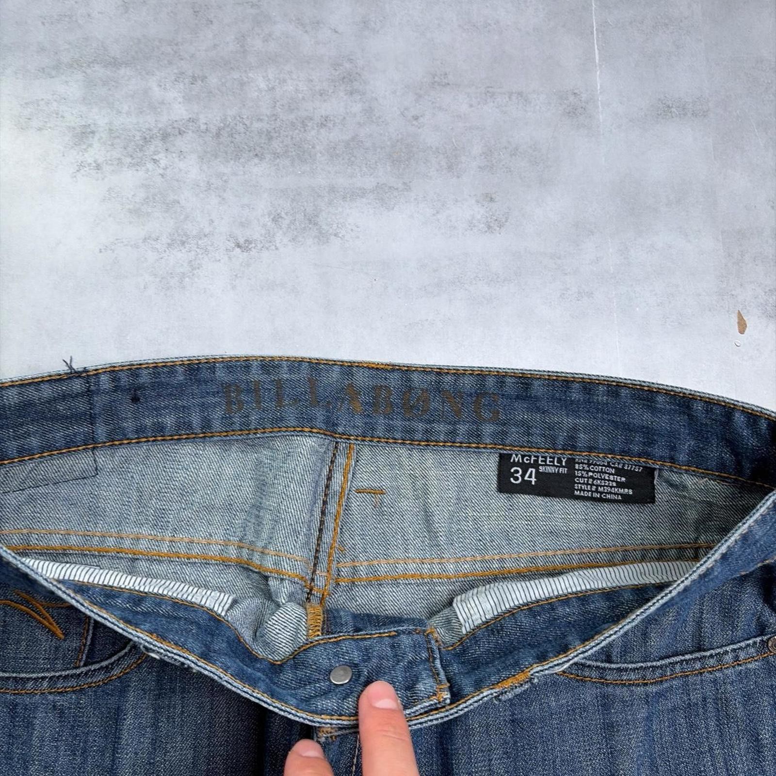 Billabong Y2K Billabong Surf Distressed Straight Skater Denim Jeans Size US 34 / EU 50 - 5 Thumbnail