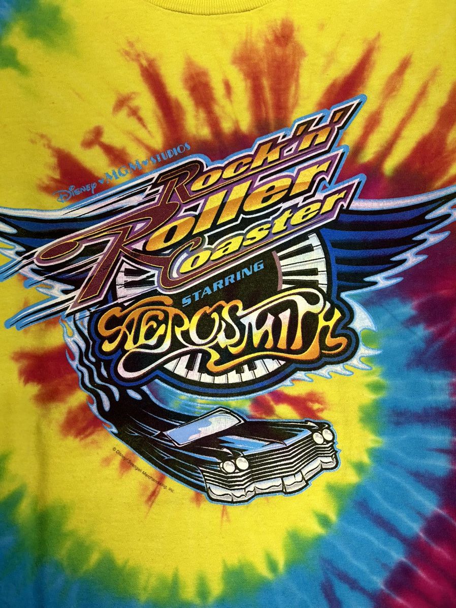 Band Tees Crazy Vintage Y2K Essential Aerosmith Disney Ride Tee Shirt Size US L / EU 52-54 / 3 - 3 Thumbnail