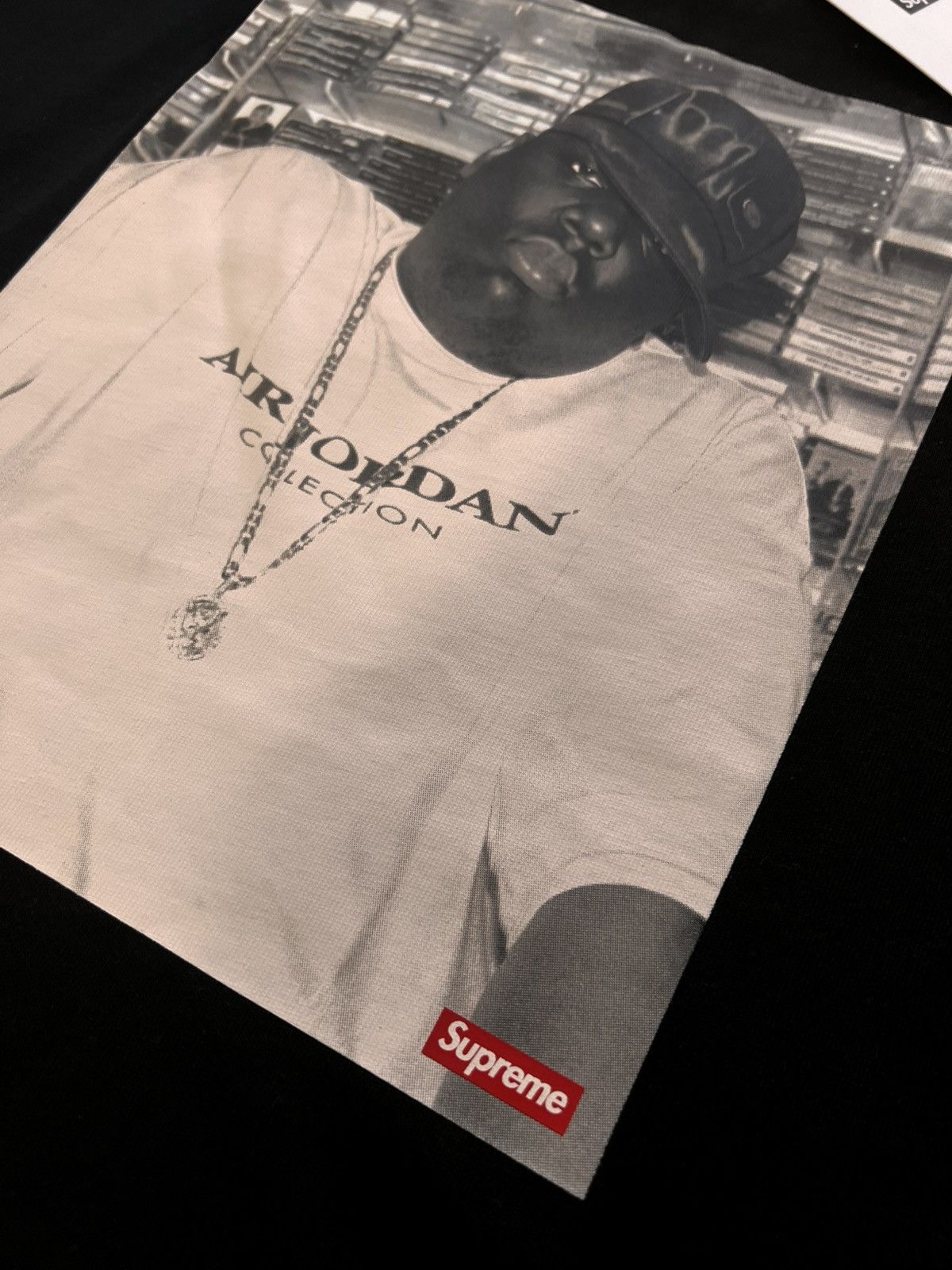Jordan Brand Supreme Jordan Biggie Notorious BIG tee Tshirt black photo Size US M / EU 48-50 / 2 - 8 Thumbnail
