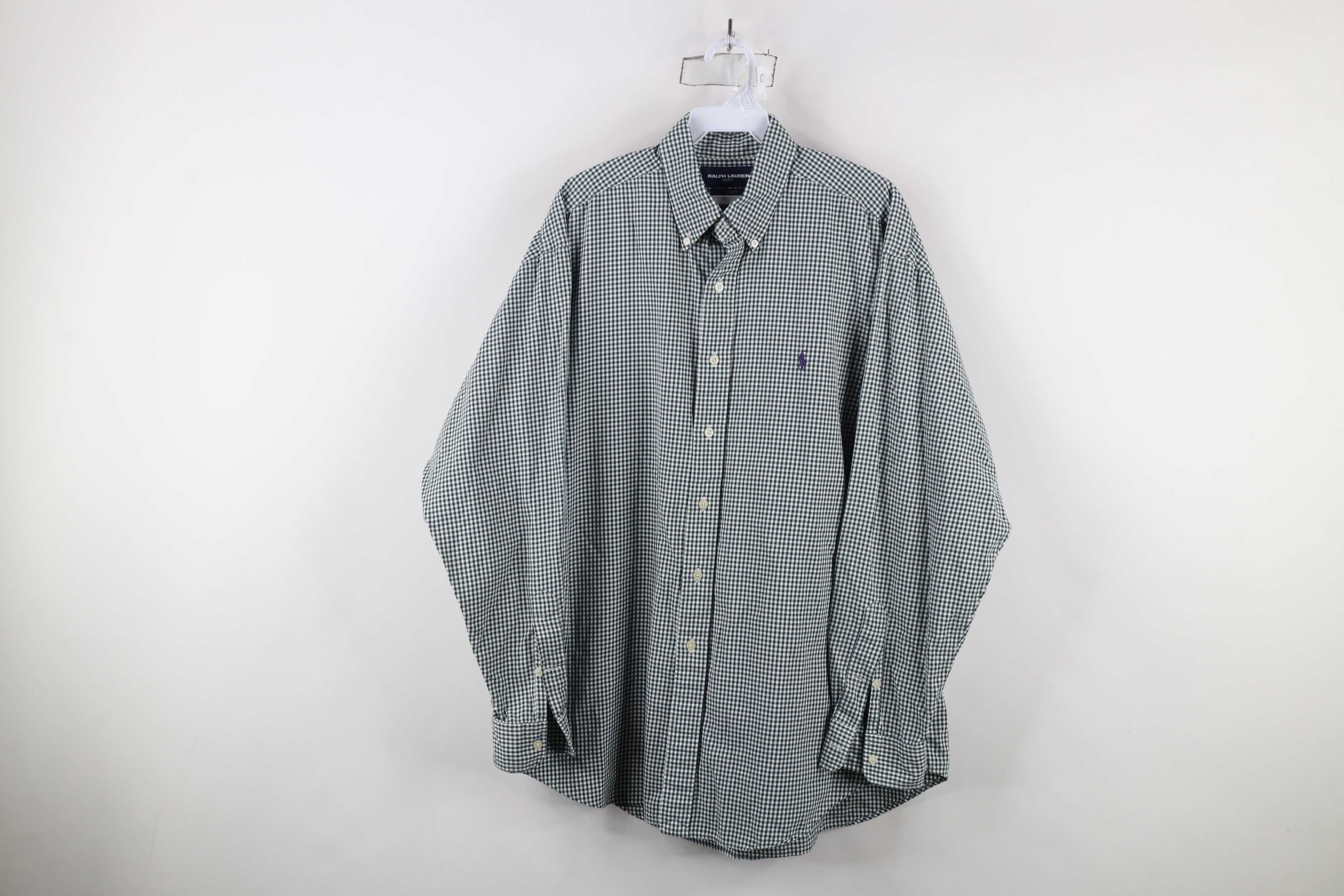 Ralph Lauren × Vintage Vintage Ralph Lauren Golf Gingham Collared Button Down Shirt Size US L / EU 52-54 / 3 - 1 Thumbnail