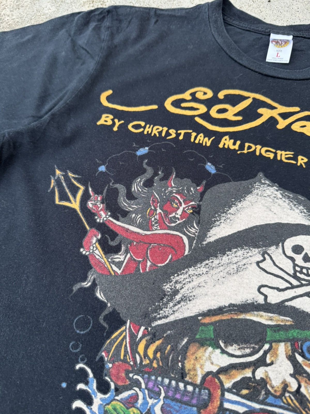 Christian Audigier Vintage Ed Hardy By Christian Audigier Demon Pirate T-Shirt Size US L / EU 52-54 / 3 - 3 Thumbnail