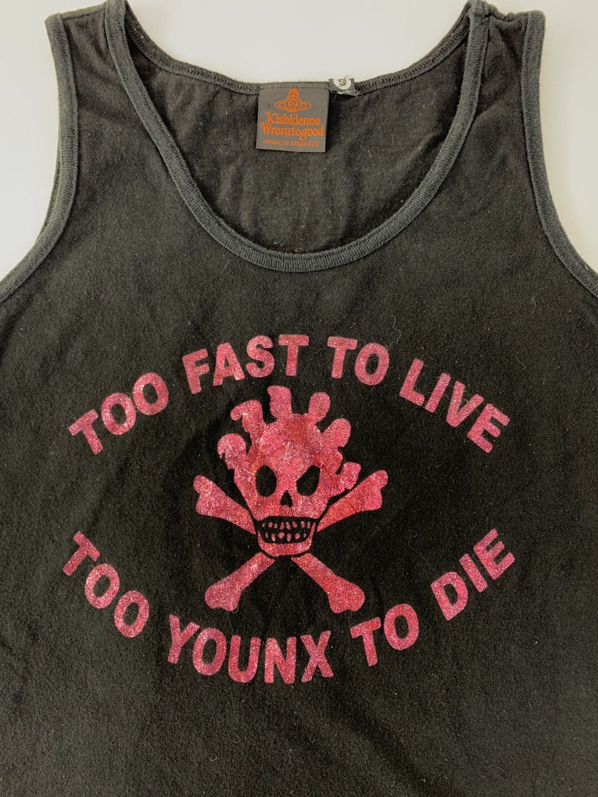 Designer × Vintage 90s Kishidenne Wrerutogood Fast To Live Skull VW Design Tee Size S / US 4 / IT 40 - 4 Thumbnail