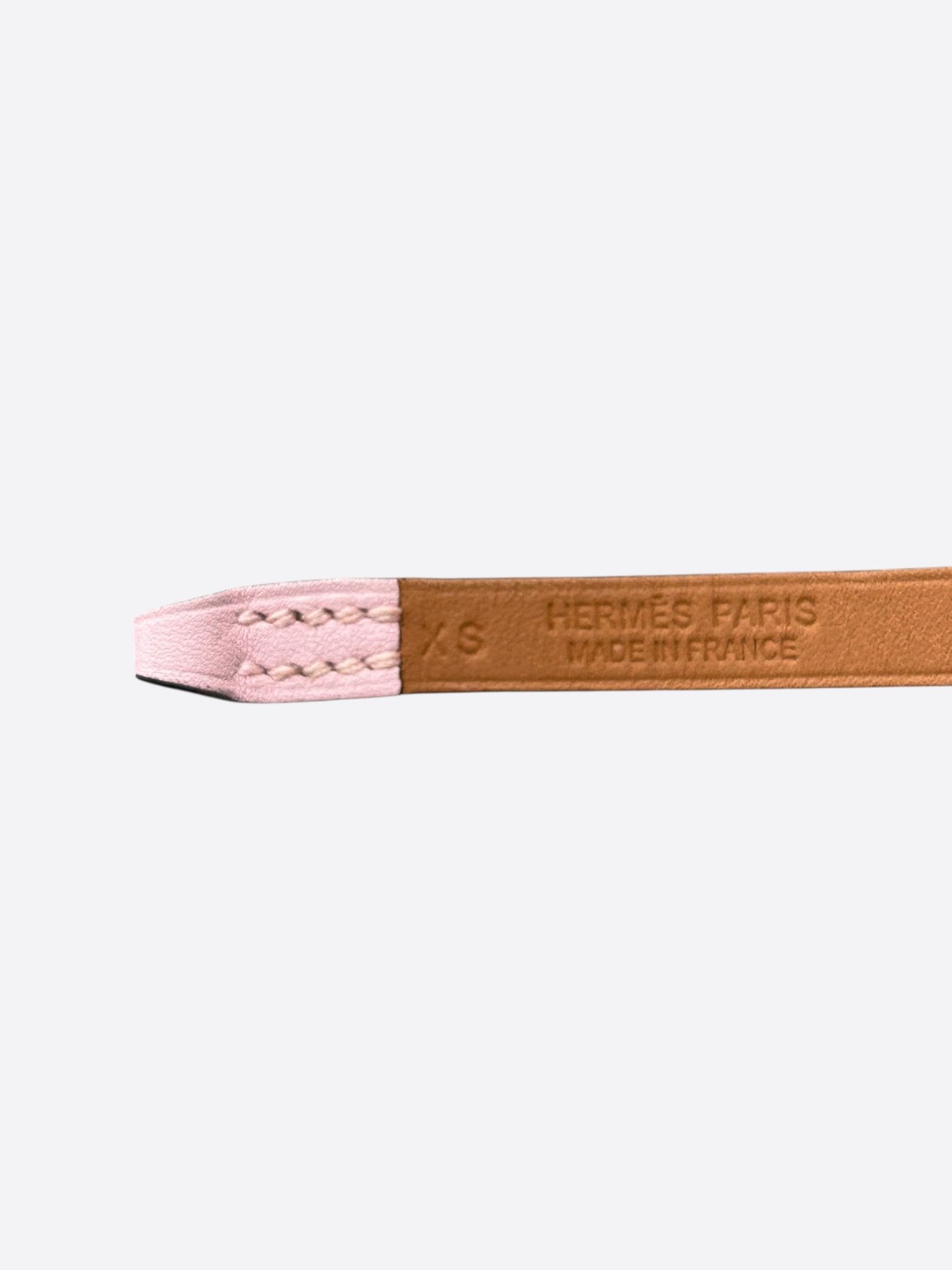 Hermes Hermes Pink Swift & Palladium Hardware Mini Rivale Bracelet Size ONE SIZE - 3 Thumbnail