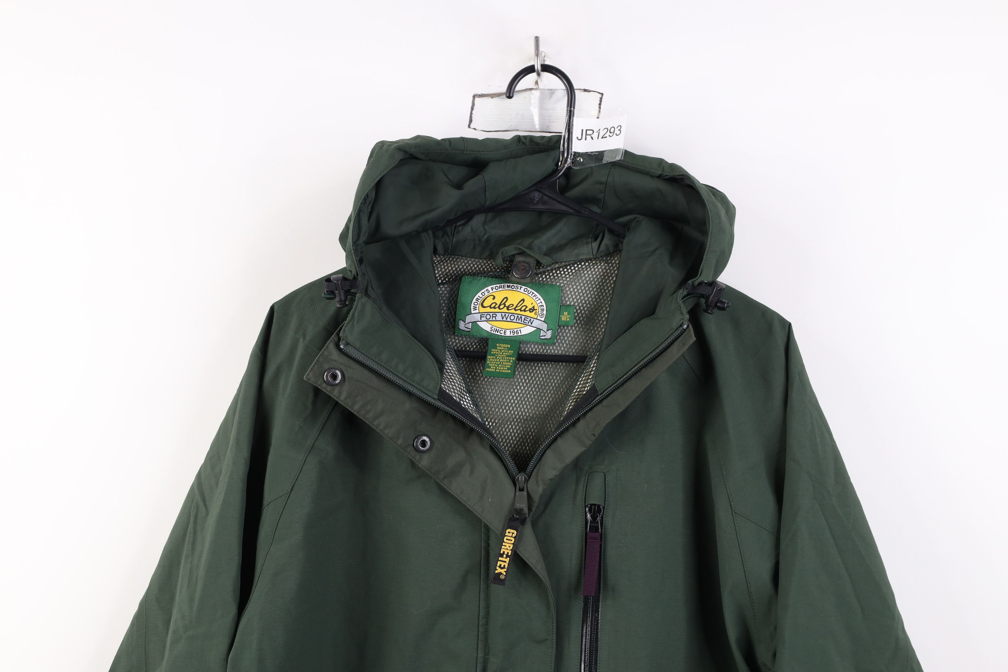 Cabelas Vintage 90s Cabelas Waterproof Hooded Rain Jacket Green Size M / US 6-8 / IT 42-44 - 2 Thumbnail