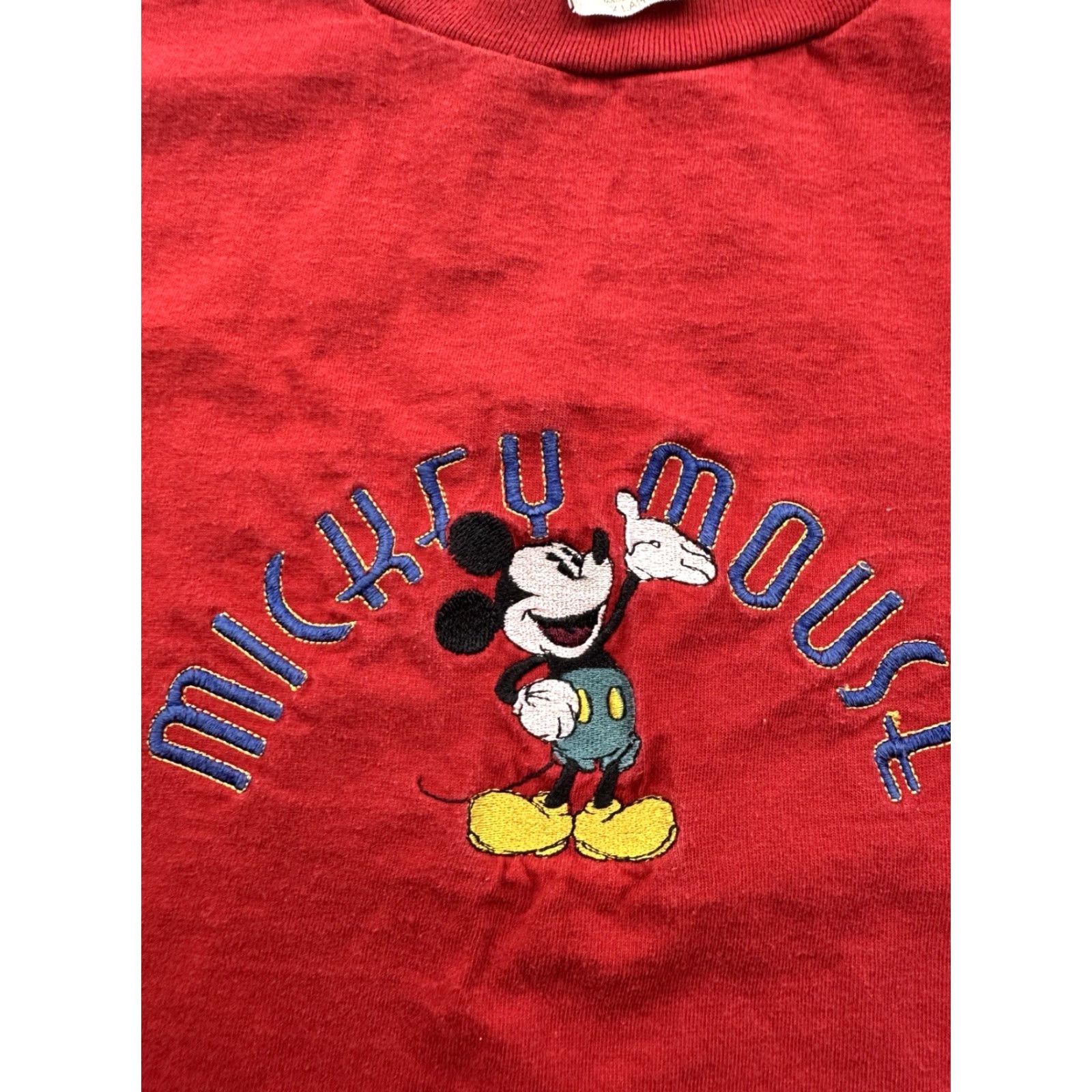 Disney VINTAGE Disney Mickey Mouse Shirt Adult XL Red Short Sleeve USA Size US XL / EU 56 / 4 - 4 Thumbnail