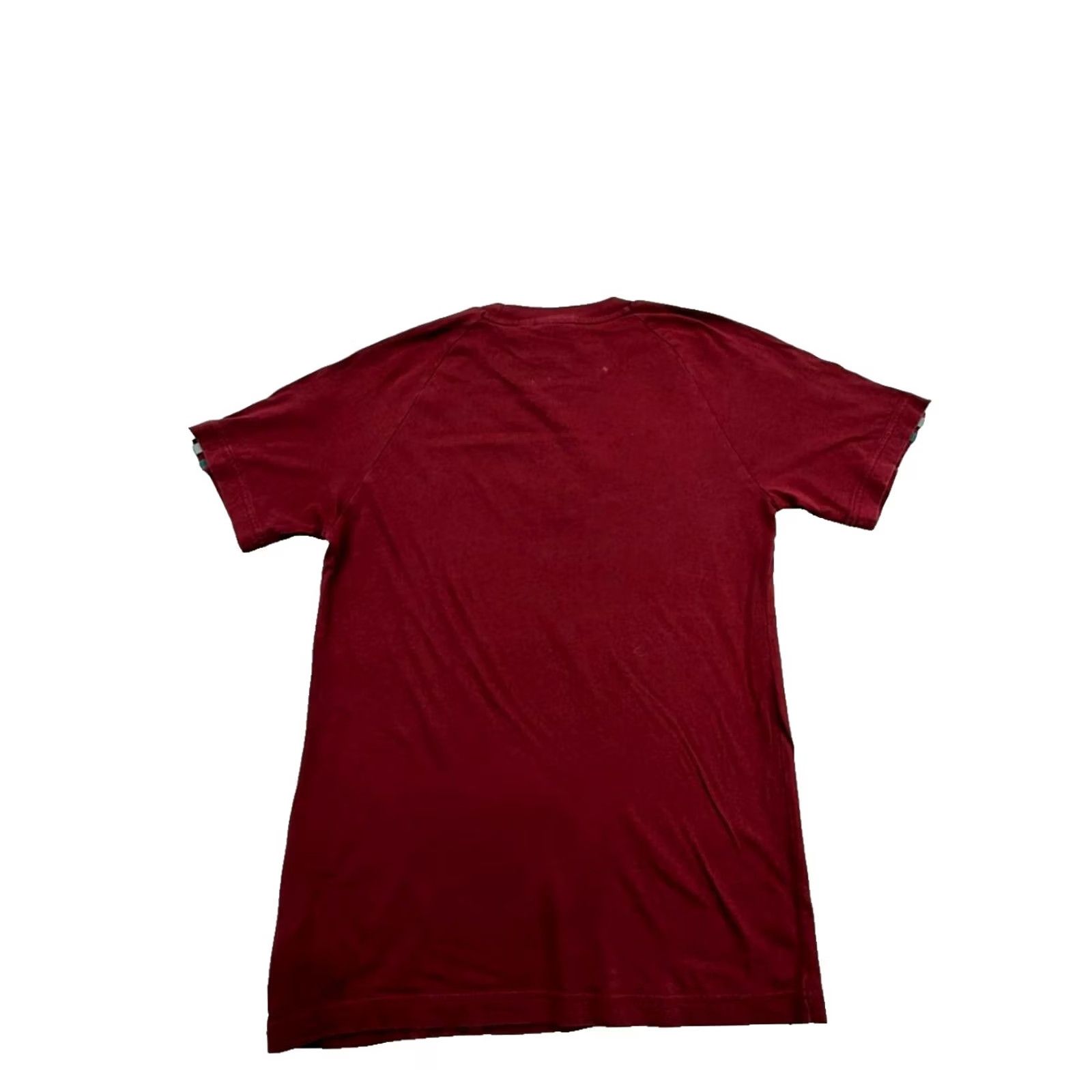 Adidas Adidas Originals T-Shirt Men XS Burgundy 3-Stripes Stripe Cotton Short Sleeve Crew Neck Jersey Relaxed Fit Size US XS / EU 42 / 0 - 2 Thumbnail