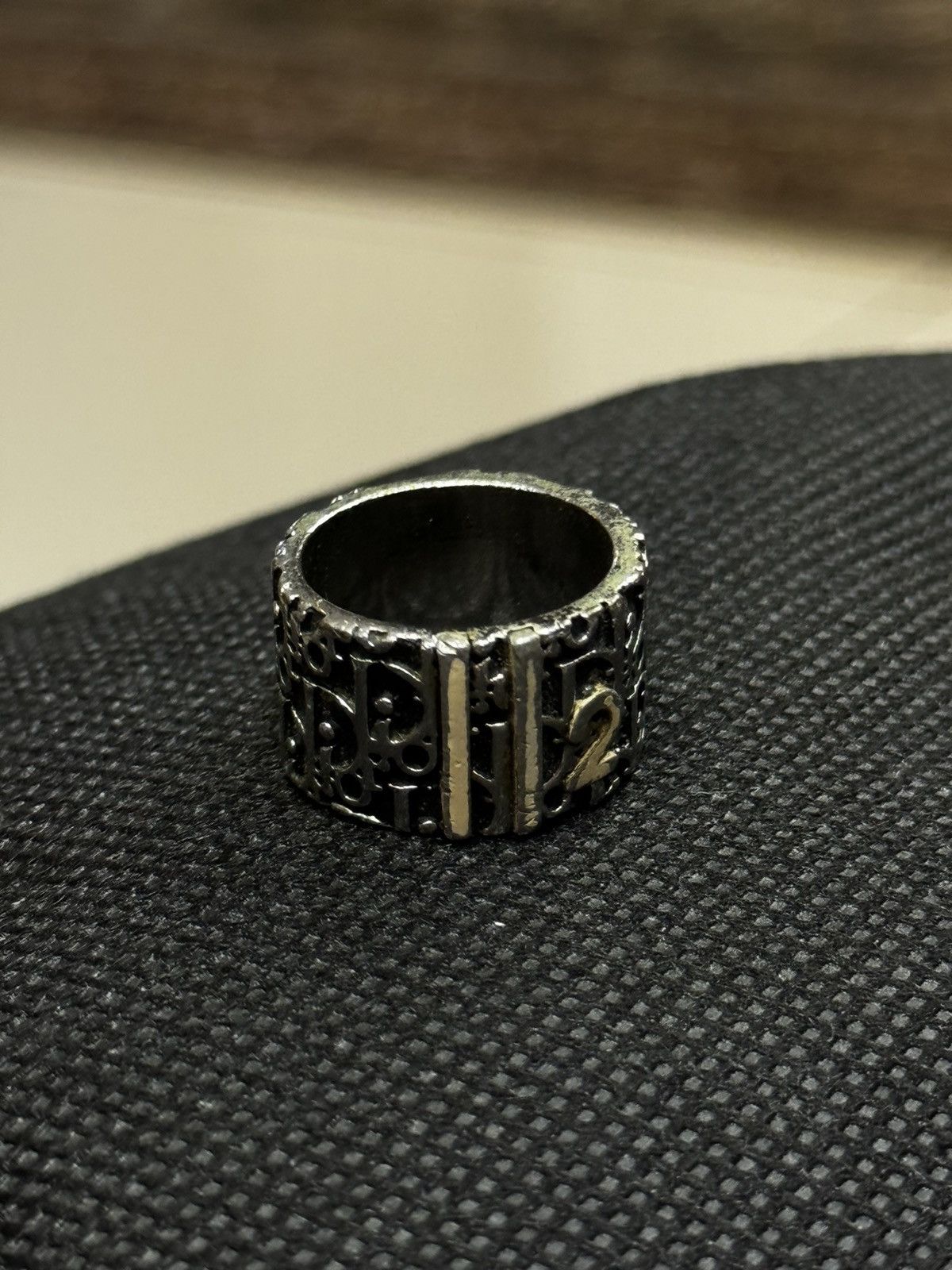 Dior CHRISTIAN DIOR MONOGRAM ENAMEL RING SIZE 6 Size ONE SIZE - 1 Thumbnail