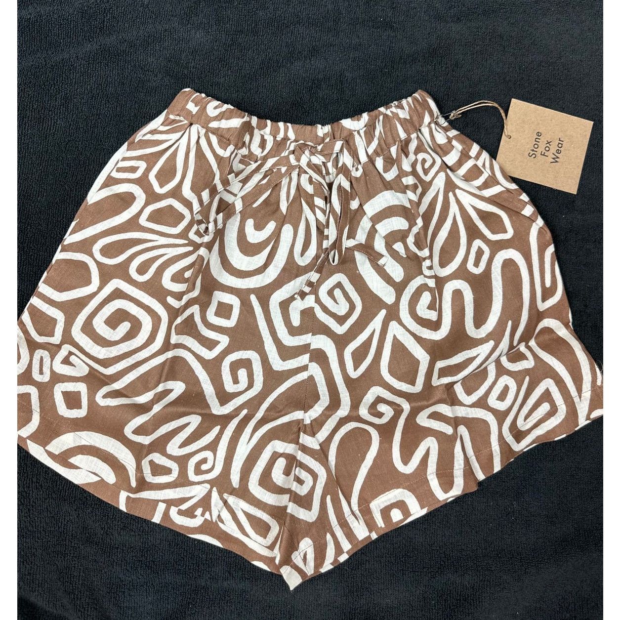 Other Stone Fox Swim Melba 100% Linen Shorts Rawhide Swirl XS / S Size 26" / US 2 / IT 38 - 7 Thumbnail