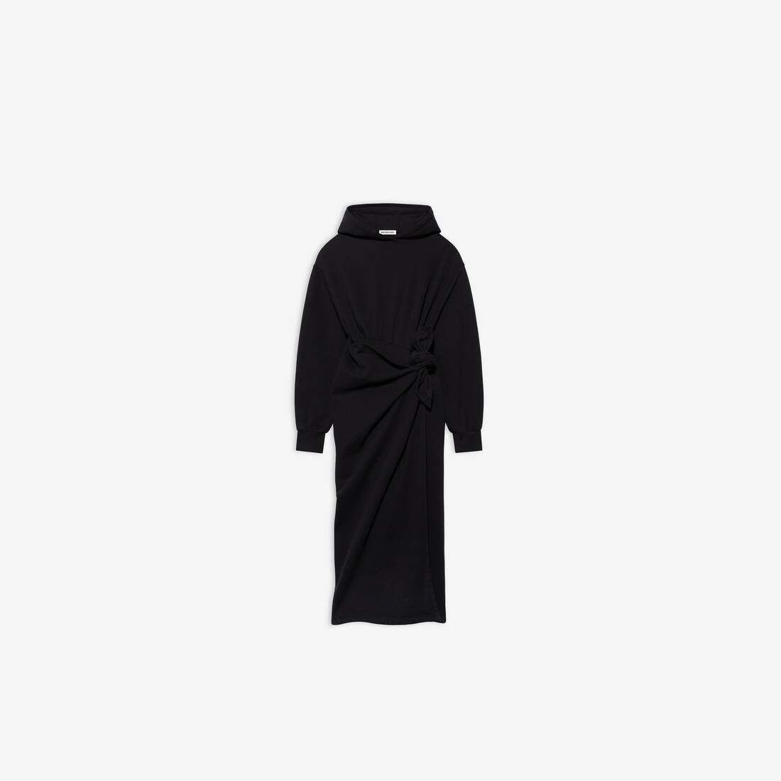 image of Balenciaga O1Mt1Gz0424 Easywrap Hooded Dress In Black, Women's (Size XS)