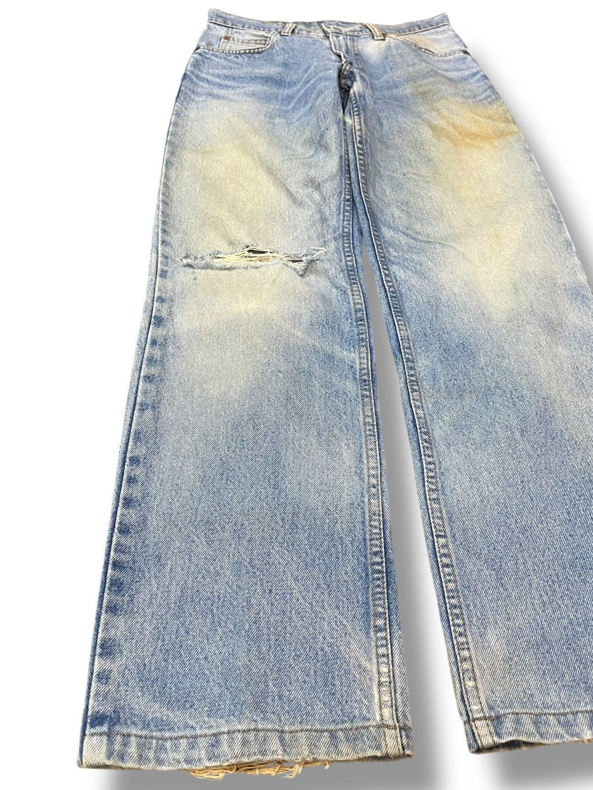 Levi's × Levi's Vintage Clothing Vintage Levi’s 201 Orange Tab Mudwash Distressed Denim Size US 27 - 3 Thumbnail