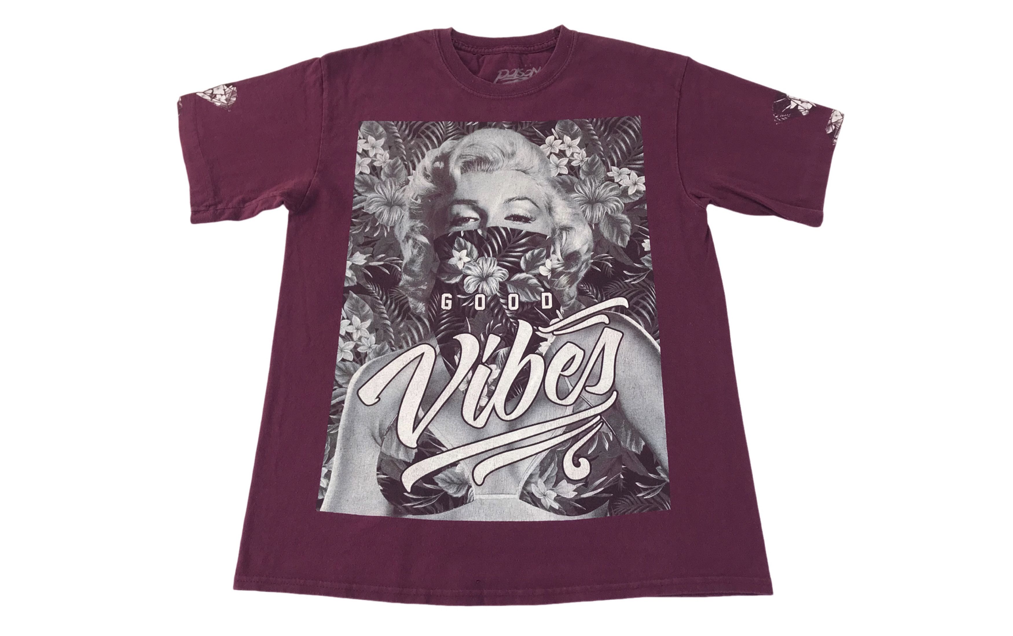 Vintage Popular Poison Marilyn Monroe Good Vibes Floral Size US M / EU 48-50 / 2 - 1 Thumbnail
