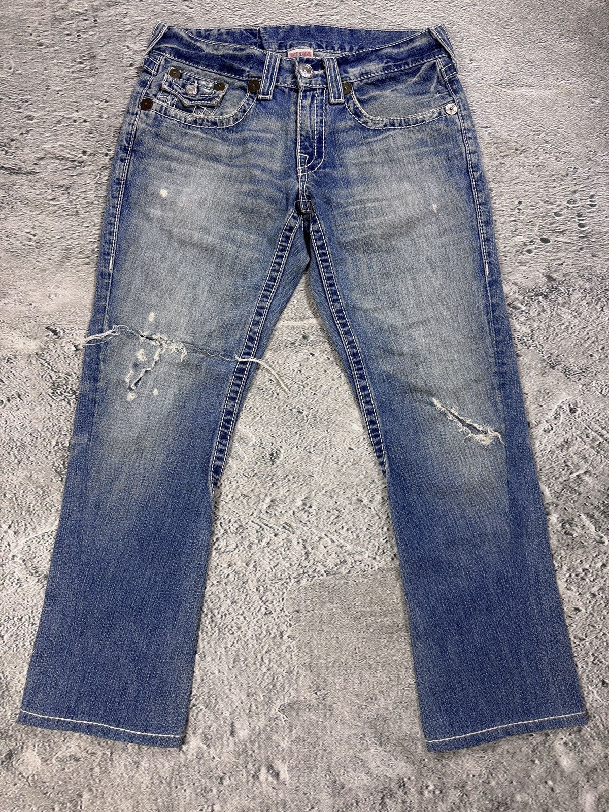 True Religion True Religion Joey jeans vintage denim pants flared blue Size US 31 - 9 Thumbnail