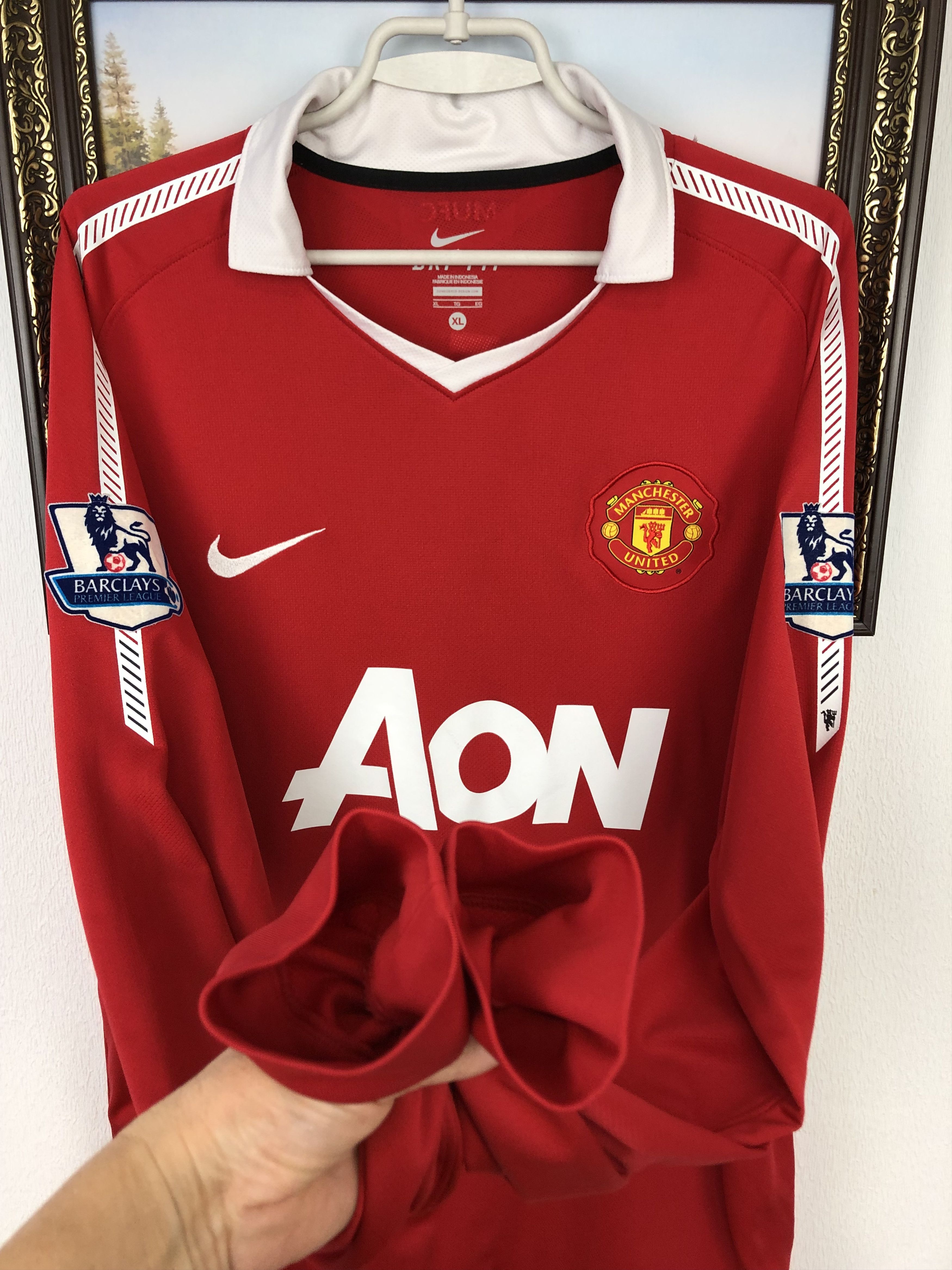 Nike Manchester United Home football 2010 Jersey #21 Rafael Size US XL / EU 56 / 4 - 9 Thumbnail