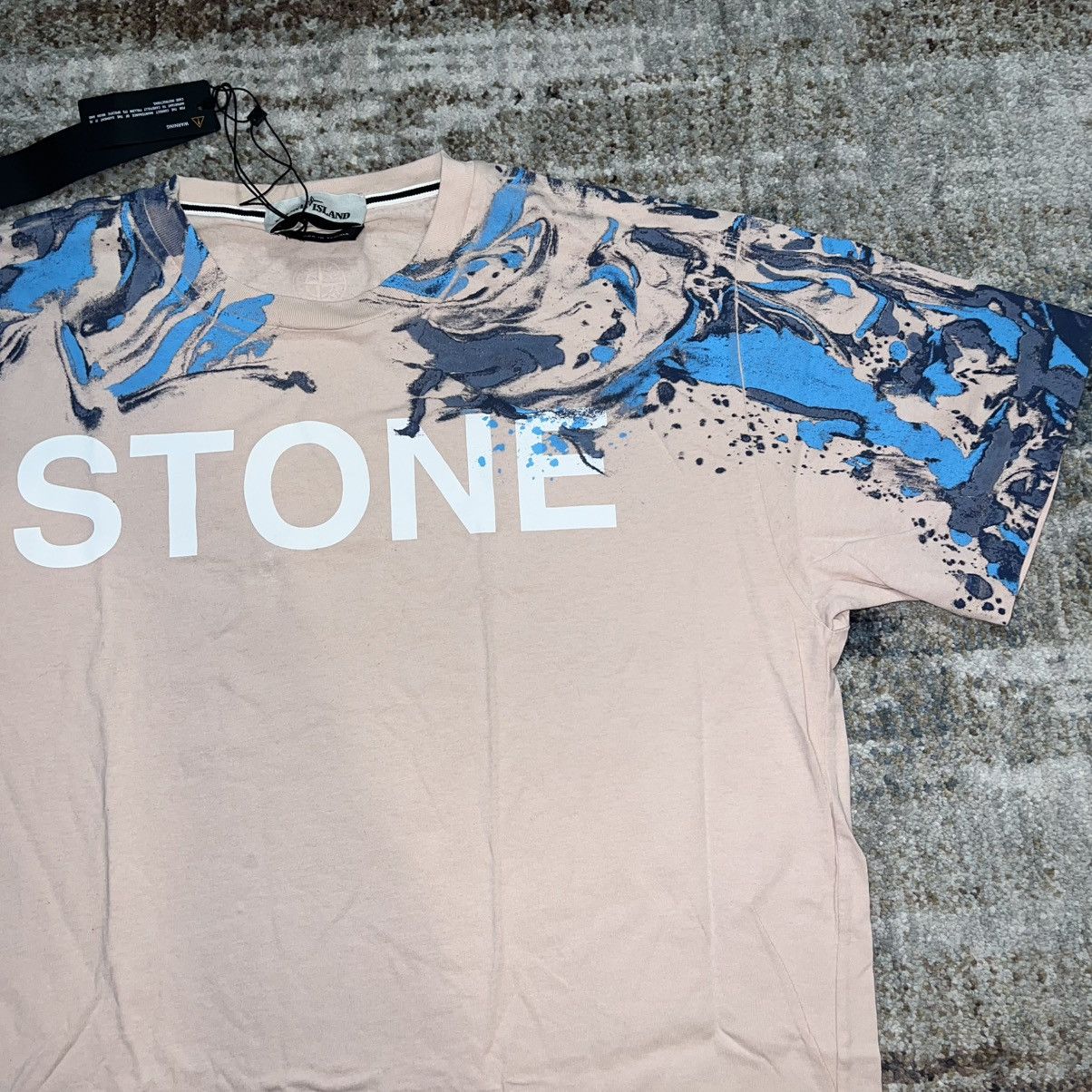 Stone Island NEW STONE ISLAND Big Print Pink Paint Splatter Tee T-Shirt Size US XL / EU 56 / 4 - 3 Thumbnail