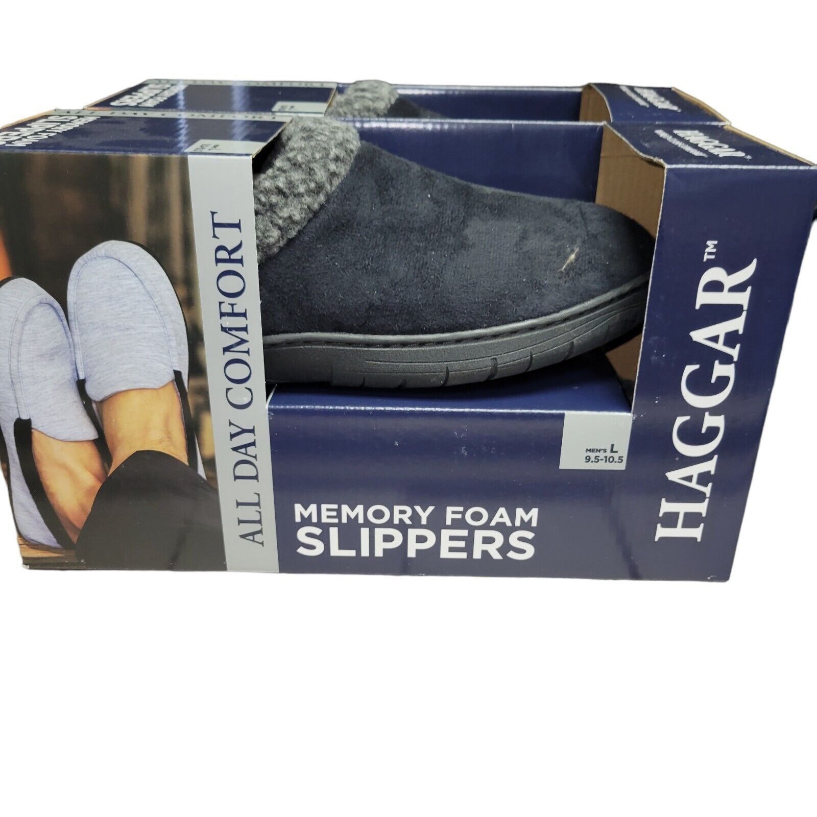 Haggar Men's Hagger House Shoes. Size Large 9.5-10.5 Size US 10.5 / EU 43-44 - 1 Thumbnail