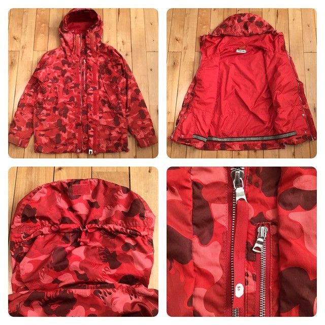 Bape × Nigo BAPE Fire camo red hoodie snowboard jacket APE NIGO flame Size US S / EU 44-46 / 1 - 6 Thumbnail
