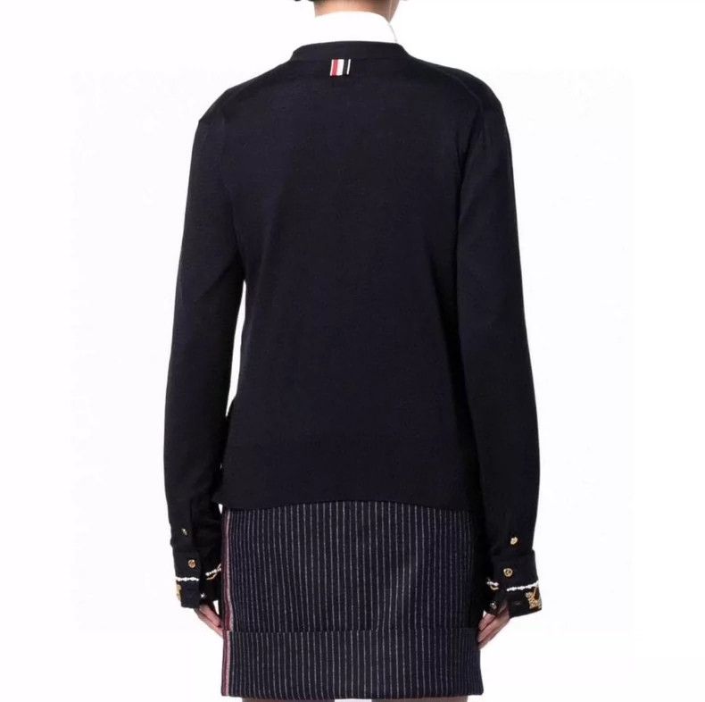 Thom Browne Thom Browne V-neck buttoned knit sweater with sleeve end p Size XS / US 0-2 / IT 36-38 - 7 Thumbnail