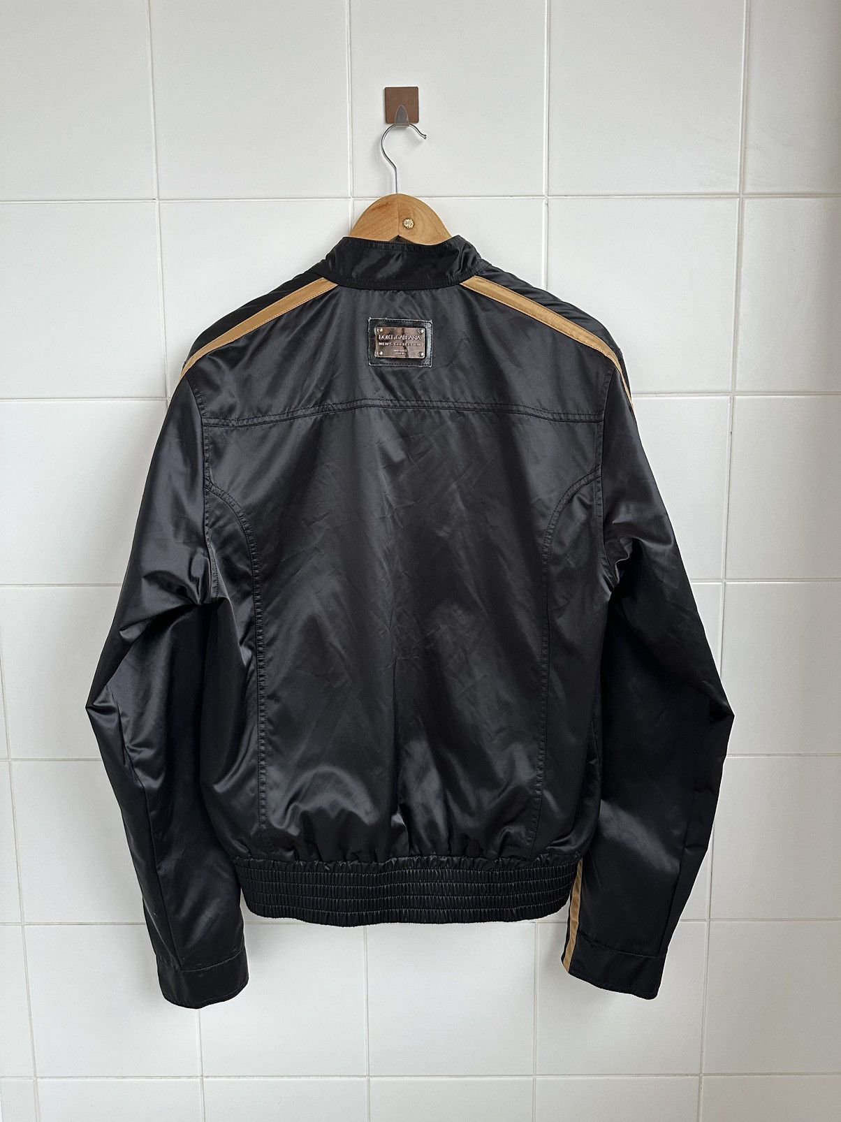 Dolce & Gabbana Dolce & Gabbana SS/04 Nylon Black/Gold Bomber Jacket M Size Size US M / EU 48-50 / 2 - 5 Thumbnail