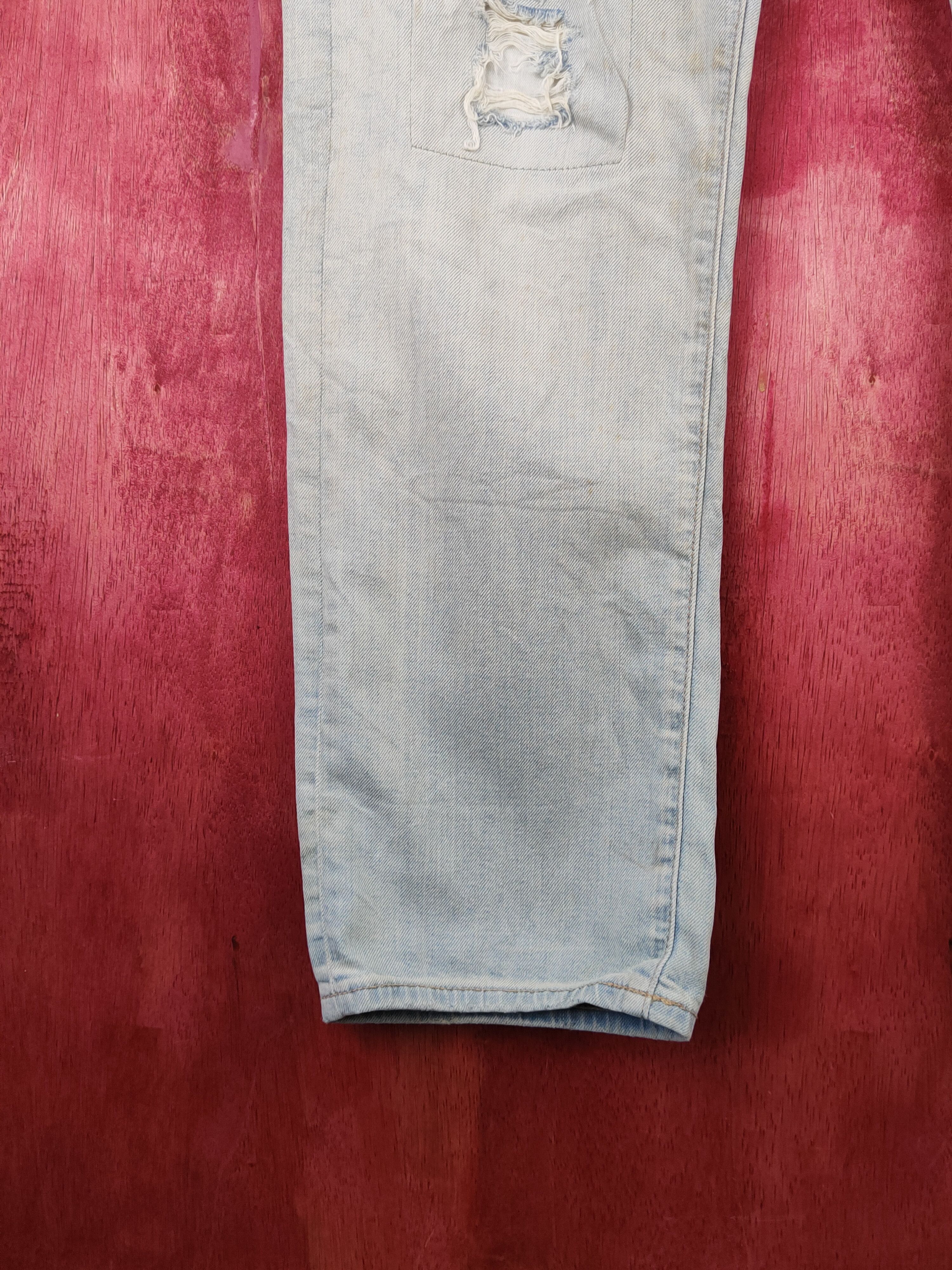 Japanese Brand Uniqlo Faded Distressed dirty patchwork ripped Denim #S1533 Size US 37 - 5 Thumbnail