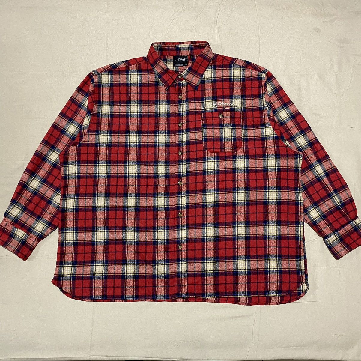 Ed Hardy Ed Hardy Embroidered Flannel Shirt Button Ups Size US XXL / EU 58 / 5 - 2 Thumbnail