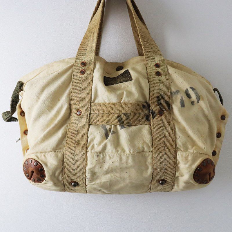 Kapital Kountry stenciled military studded tote canvas laundry bag Size ONE SIZE - 1 Thumbnail
