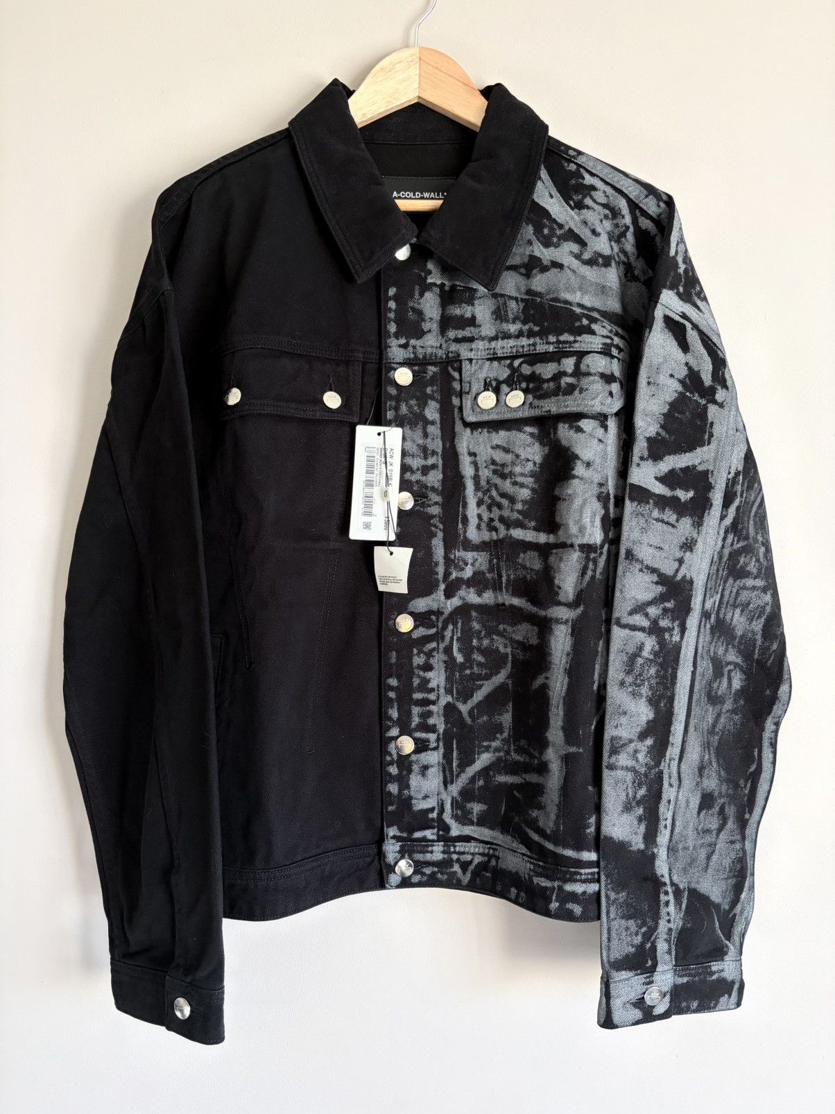 A-COLD-WALL* A-COLD-WALL* Pigment Dyed Trucker Jacket - Half Patterned Size US S / EU 44-46 / 1 - 1 Thumbnail