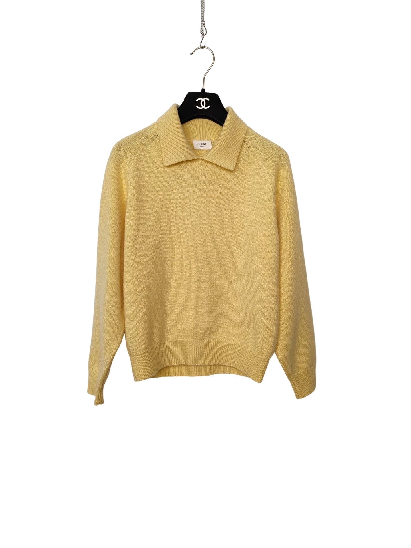Celine Celine Yellow Cashmere Knit Polo Sweater Size XS Size XS / US 0-2 / IT 36-38 - 1 Thumbnail