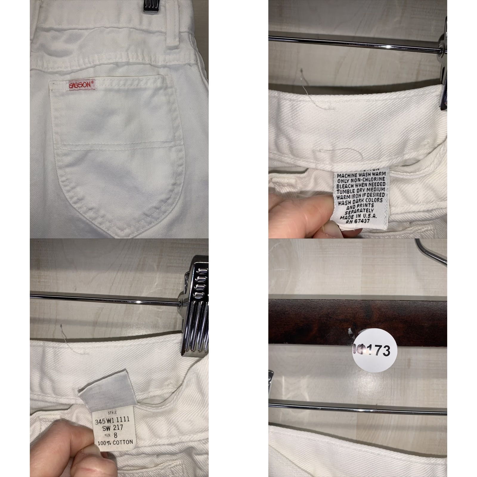Vintage VINTAGE Sasson White Mom Jeans High Rise Size 8 USA Made Womens 90s Denim Room-10173 Size 30" / US 8 / IT 44 - 8 Thumbnail