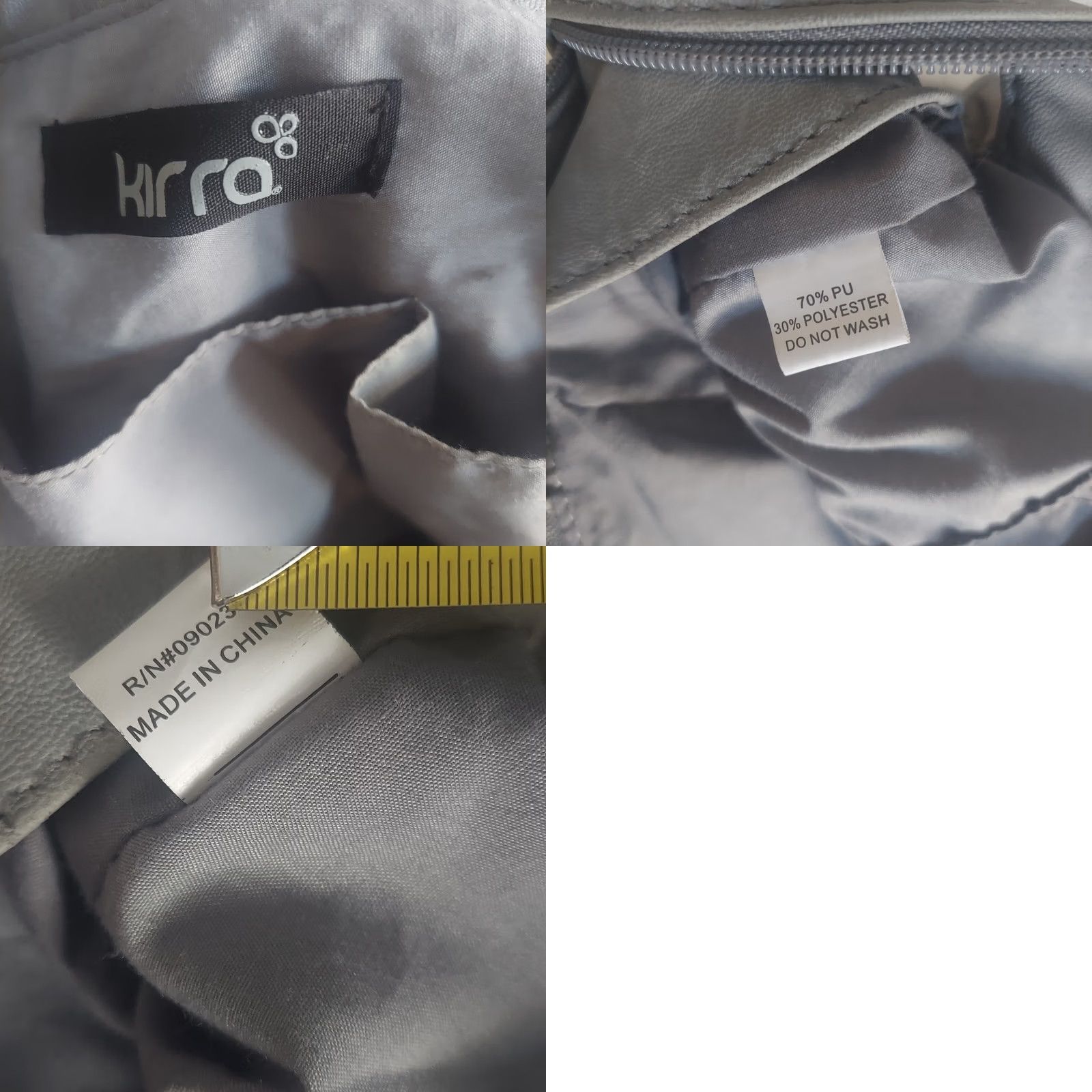Vintage Kirra Shoulder Bag Women Gray Medium Polyester Zip Size ONE SIZE - 10 Thumbnail