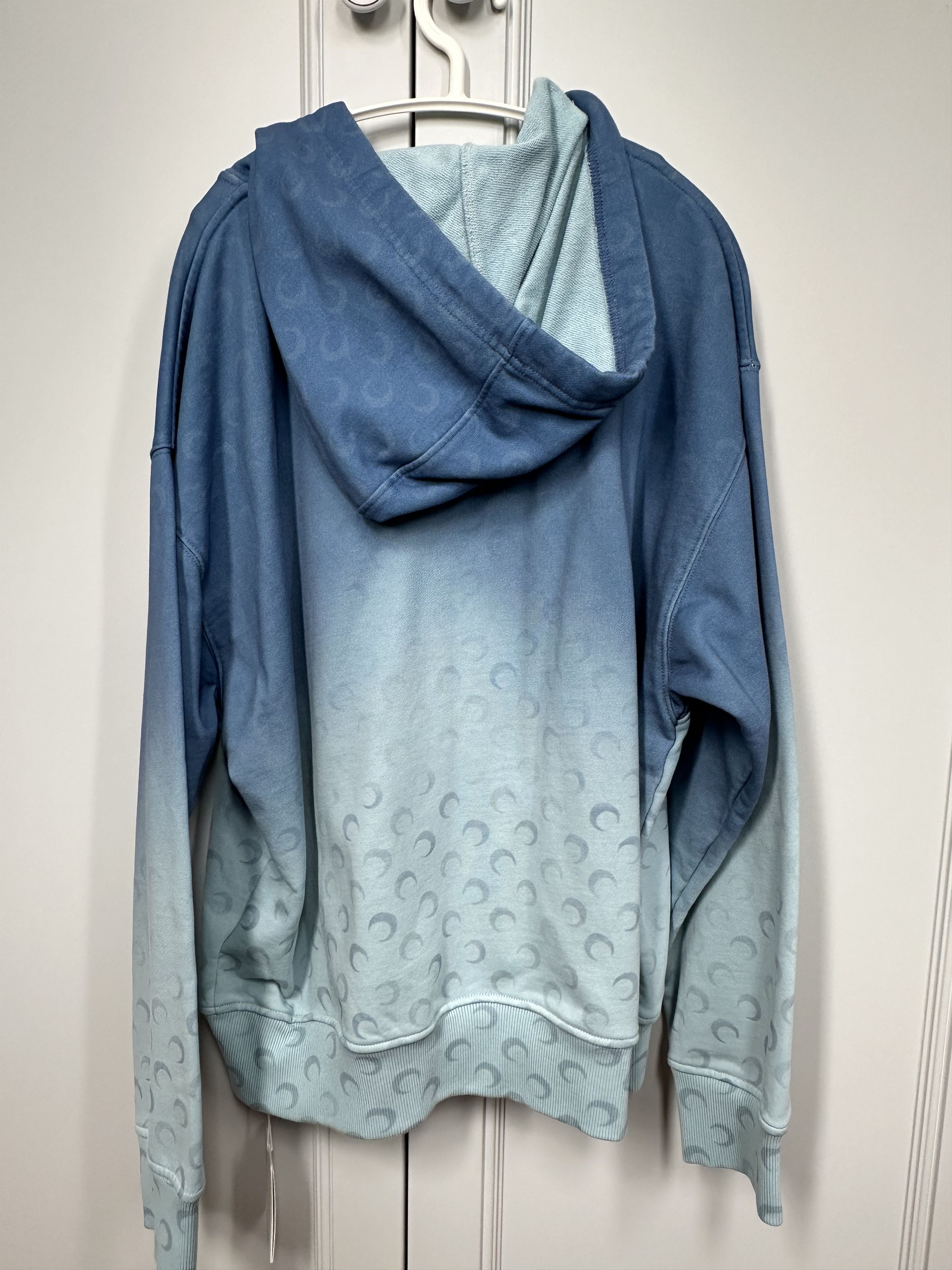 Marine Serre Marine Serre Blue Moon Faded Fleece Hoodie Size S / US 4 / IT 40 - 5 Thumbnail