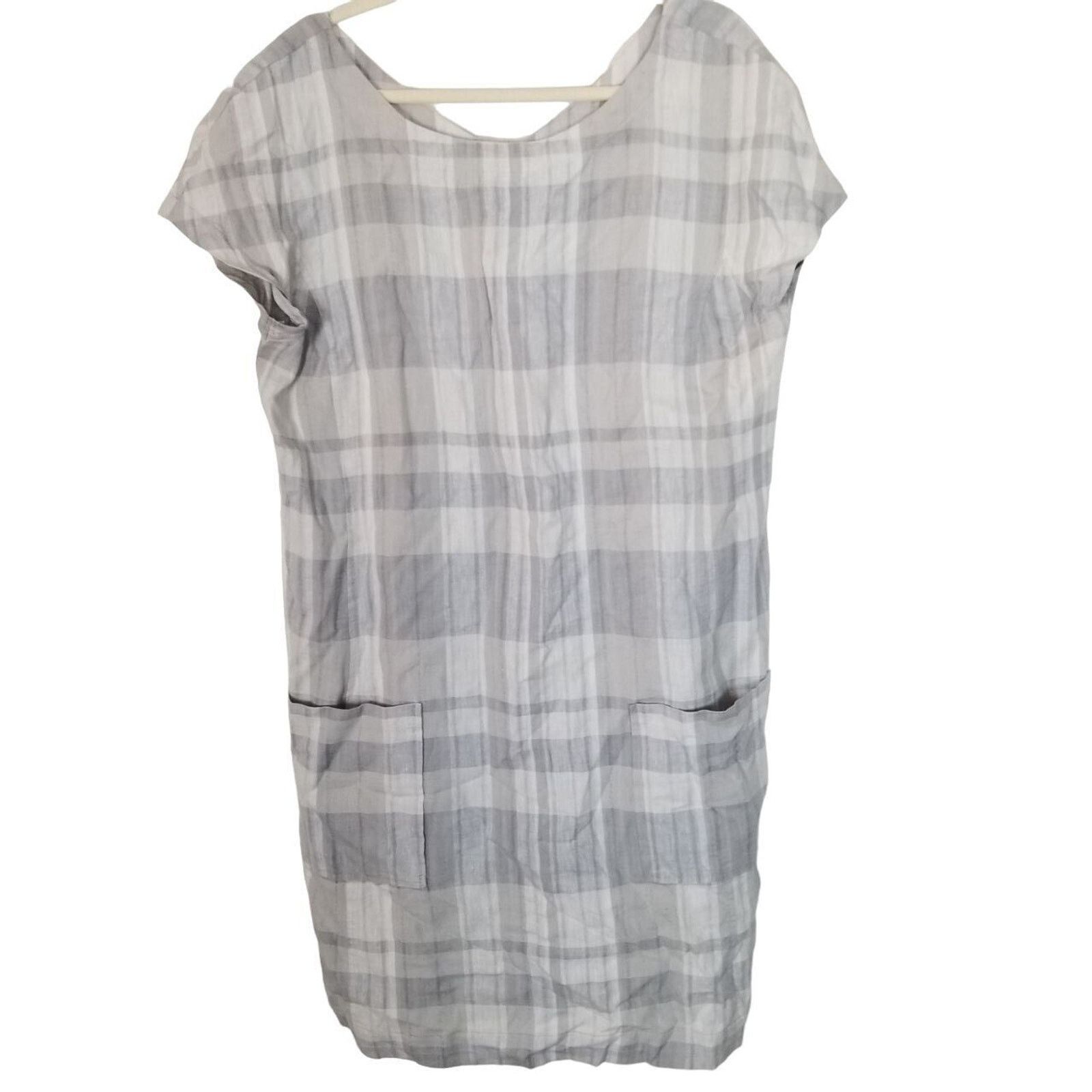 Eileen Fisher Eileen Fisher Womens Plaid Tunic Dress Size S Lagenlook Size S / US 4 / IT 40 - 2 Thumbnail