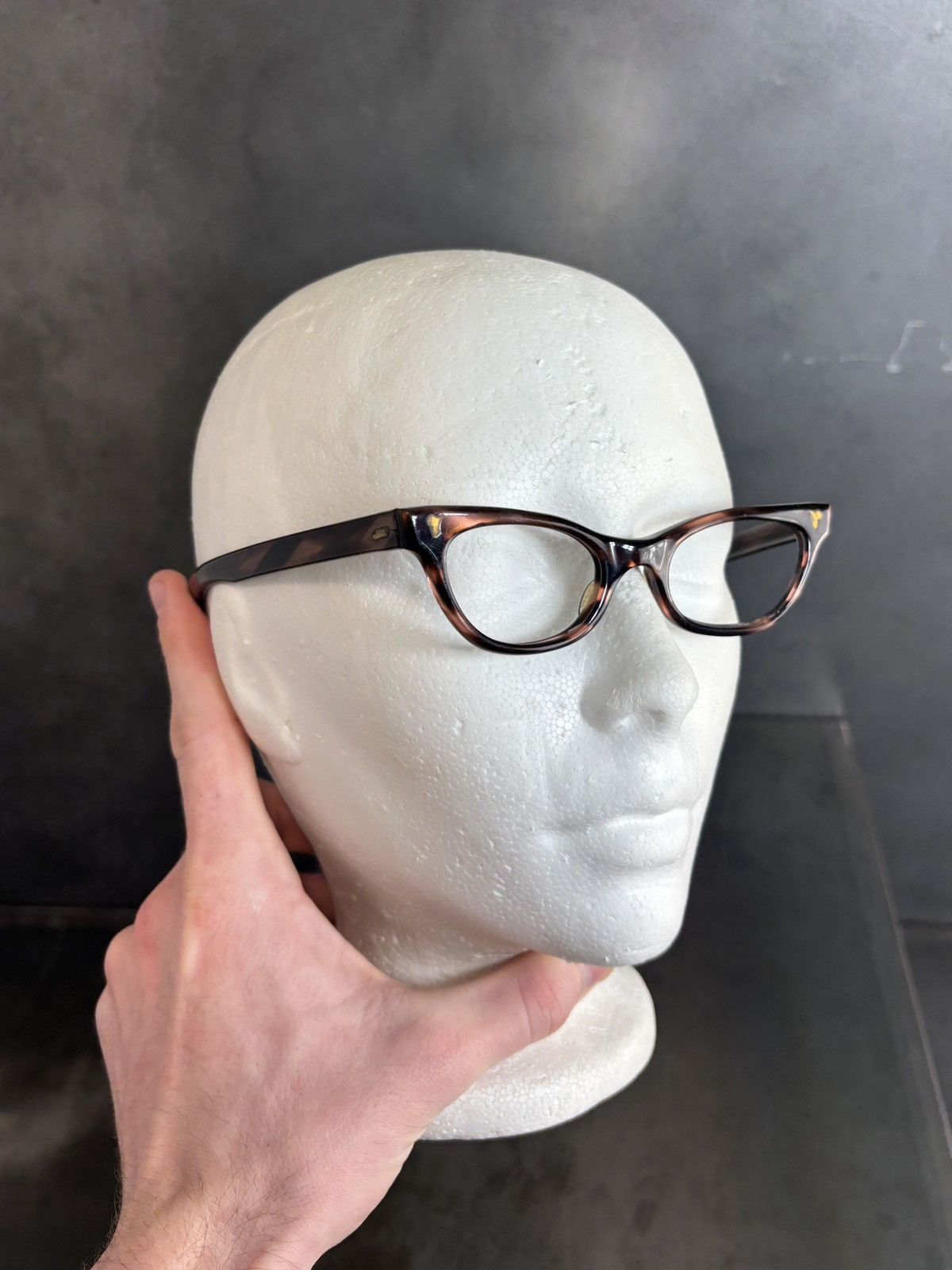American Optical 1960s Liberty Optical Eyeglasses Vintage Frames USA Horn Rim Size ONE SIZE - 2 Thumbnail