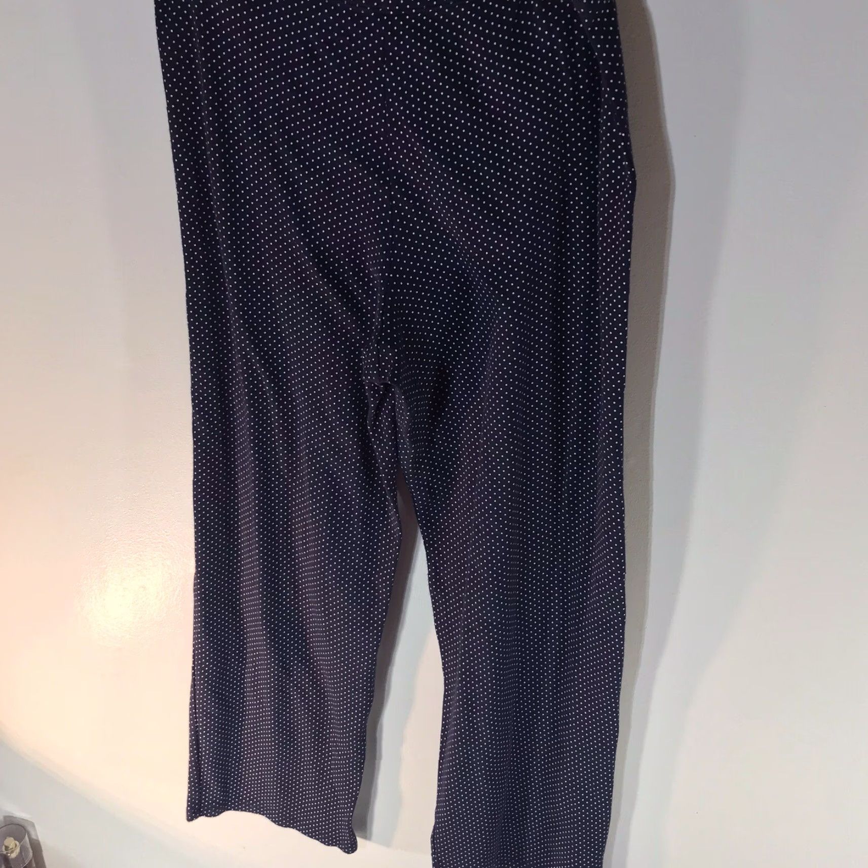 Ralph Lauren Lauren Ralph Lauren Pajama Set Women's M Navy White Polka Dot Cotton Modal Fall Winter Knit Long Sleeve Size ONE SIZE - 7 Thumbnail