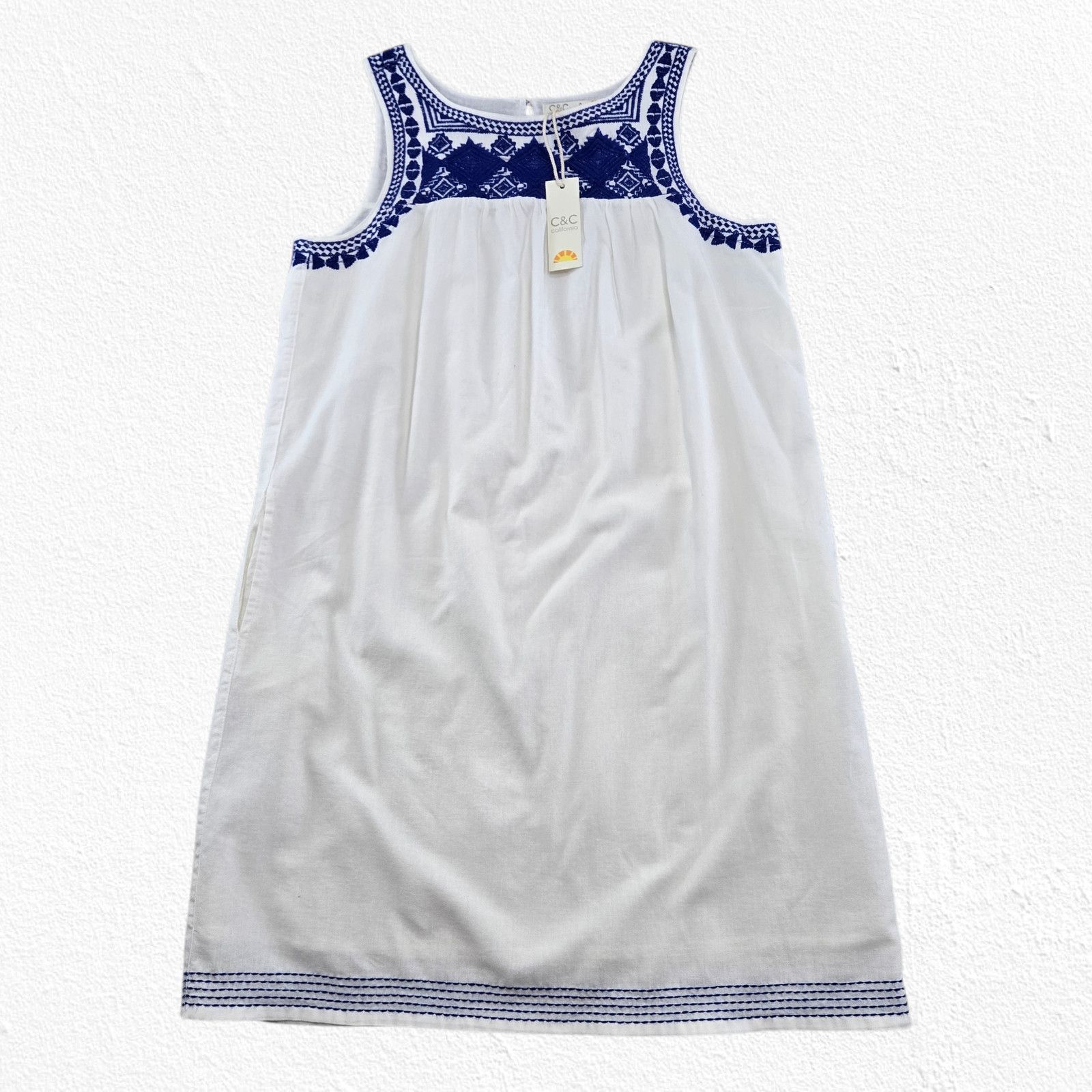 Other C&C California Embroidered Cotton Dress NWT Size S / US 4 / IT 40 - 2 Thumbnail