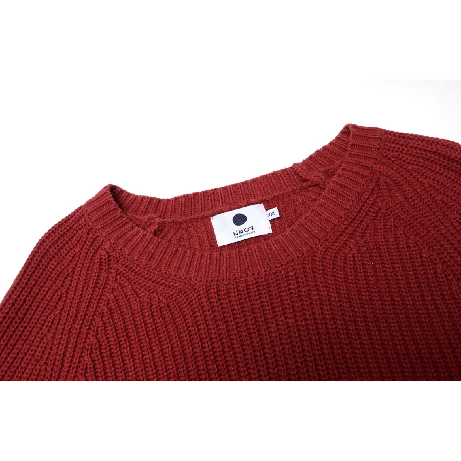 Vintage No Nationality NN.07 Jumper Men's 2XL Burgundy Stripe Crew Neck Silk Noil Blend Size US XXL / EU 58 / 5 - 4 Thumbnail