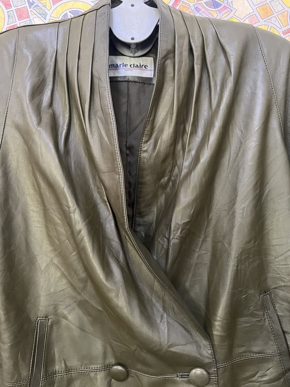 Japanese Brand × Leather 90s Vintage Marie Clair Lamb Leather Coat Marie Claire. GJ37 Size US L / EU 52-54 / 3 - 16 Thumbnail