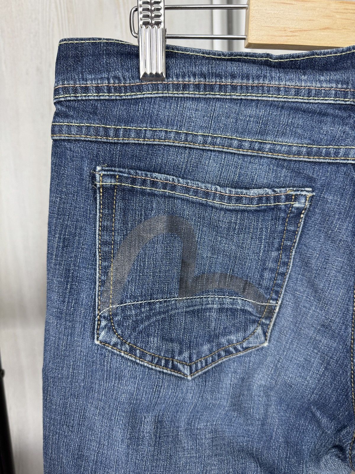 Evisu Evisu Puma Vintage 00s Washed Denim Y2K Flared Pants Jeans Size 34" / US 12 / IT 48 - 13 Thumbnail