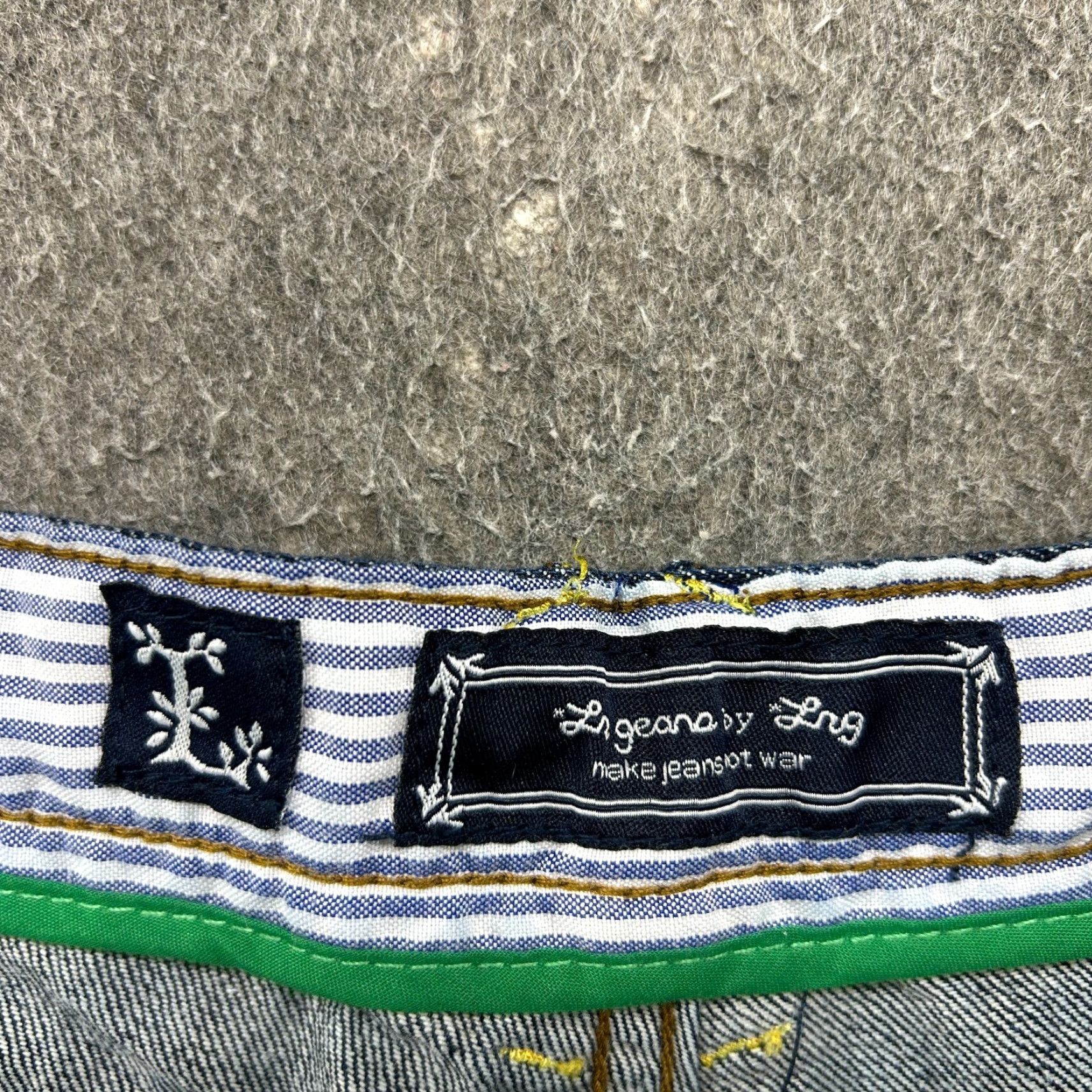 Denime VINTAGE LRG Shorts Mens 38 Blue Denim Jean Jorts Dark Wash Embroidered Baggy Y2K Size US 38 / EU 54 - 5 Thumbnail