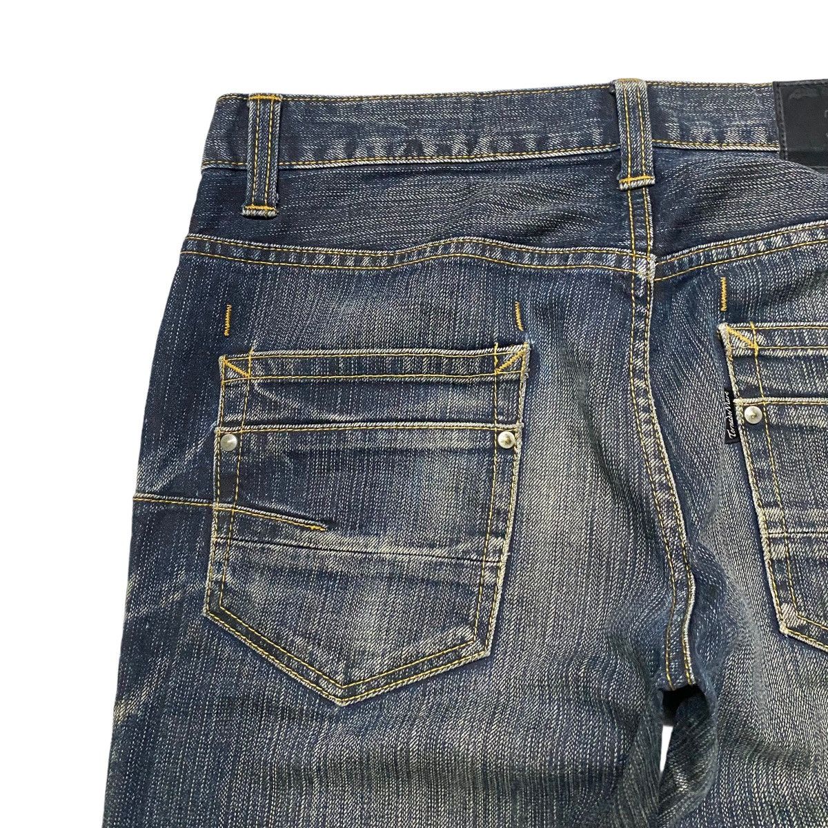 Tornado Mart Tornado Mart Spiral Cut Low Flare Jeans Distressed Size US 31 - 11 Thumbnail