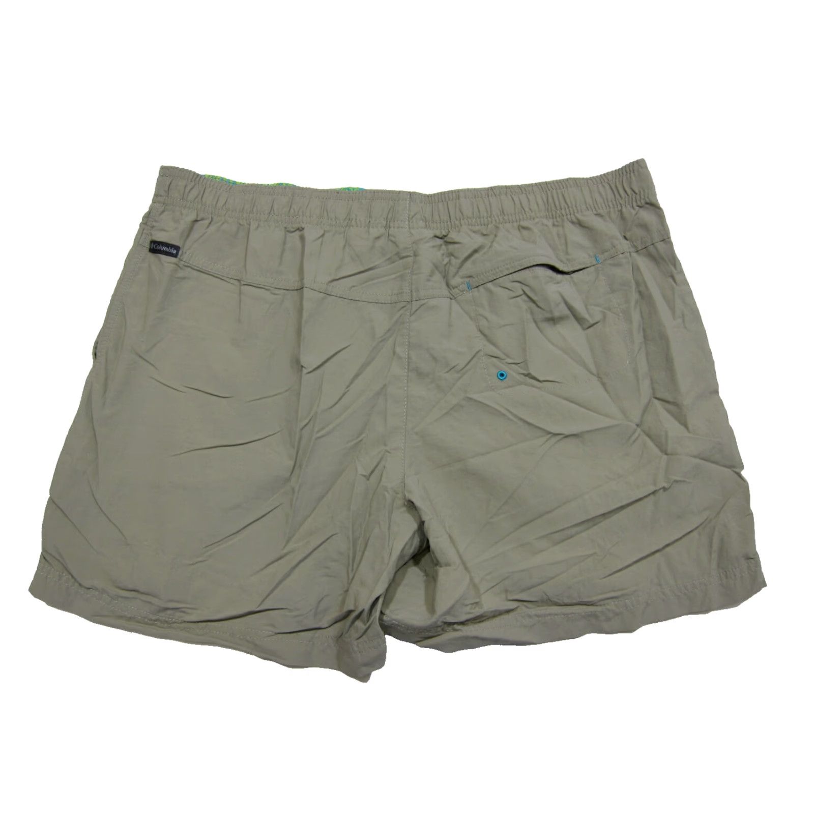 Vintage Columbia Swim Shorts 100% Nylon Brown Beige Men Large Beach Hike Pocket Elastic Waist 3 Pockets Size US 33 - 2 Thumbnail