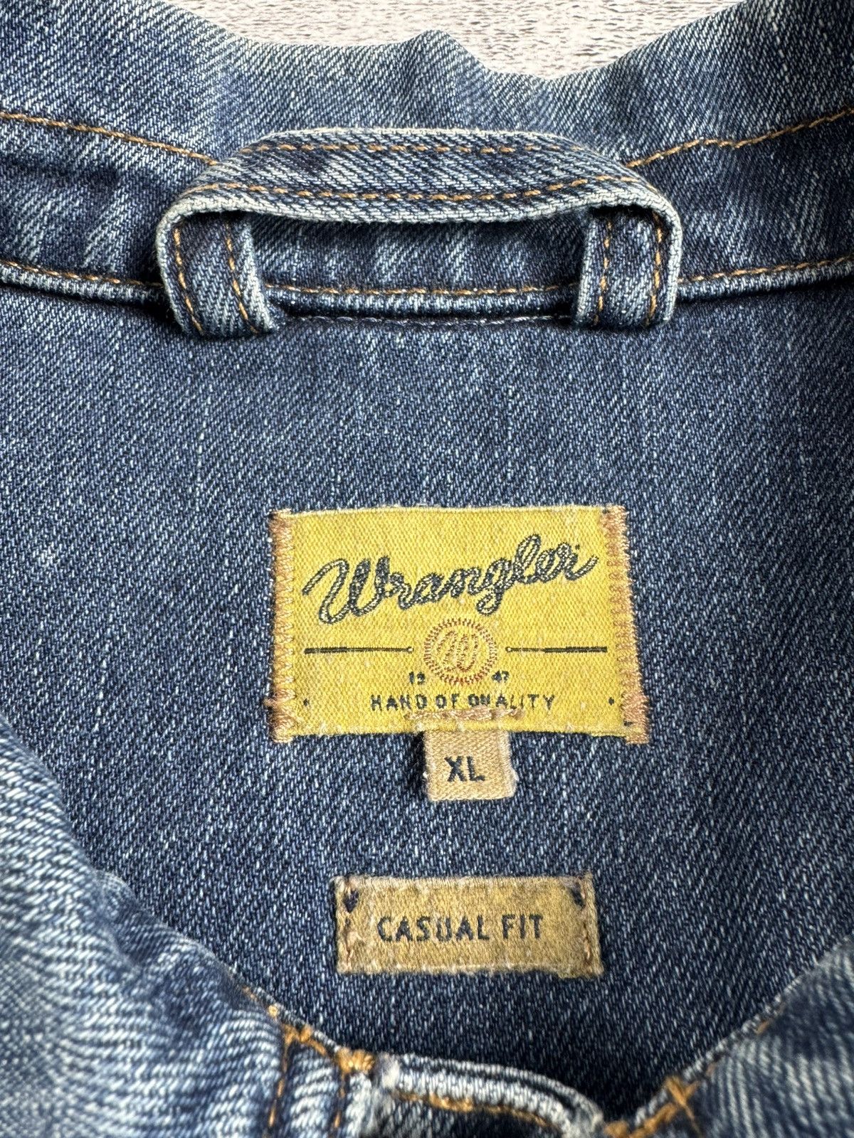 Wrangler WRANGLER Western Rugged Classic XL 90s Trucker Moto Jeans Jacket Size US XL / EU 56 / 4 - 13 Thumbnail