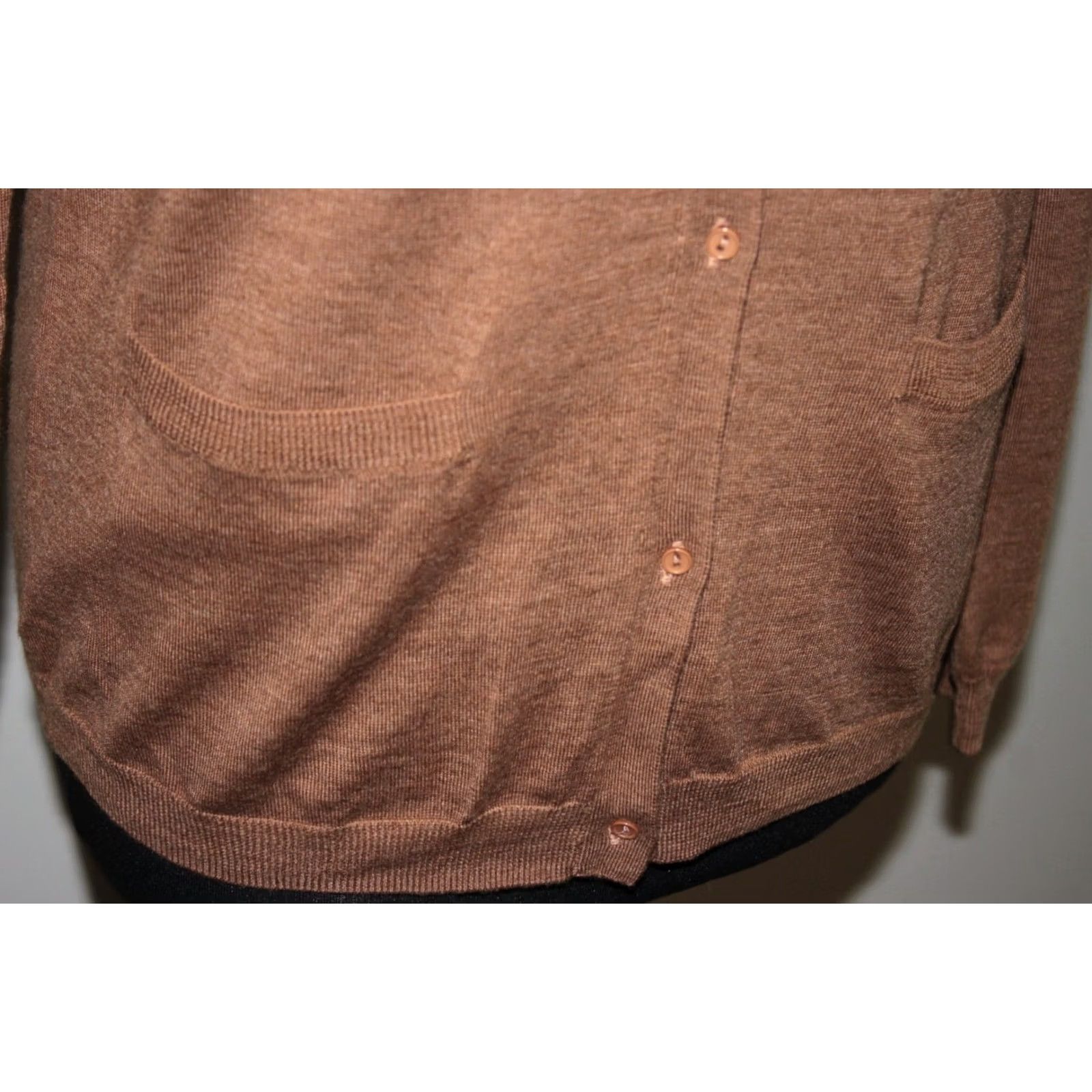 Tiger of Sweden Tiger of Sweden Cardigan Wool Brown Womens Jumper M V-Neck XS not used Size M / US 6-8 / IT 42-44 - 2 Thumbnail